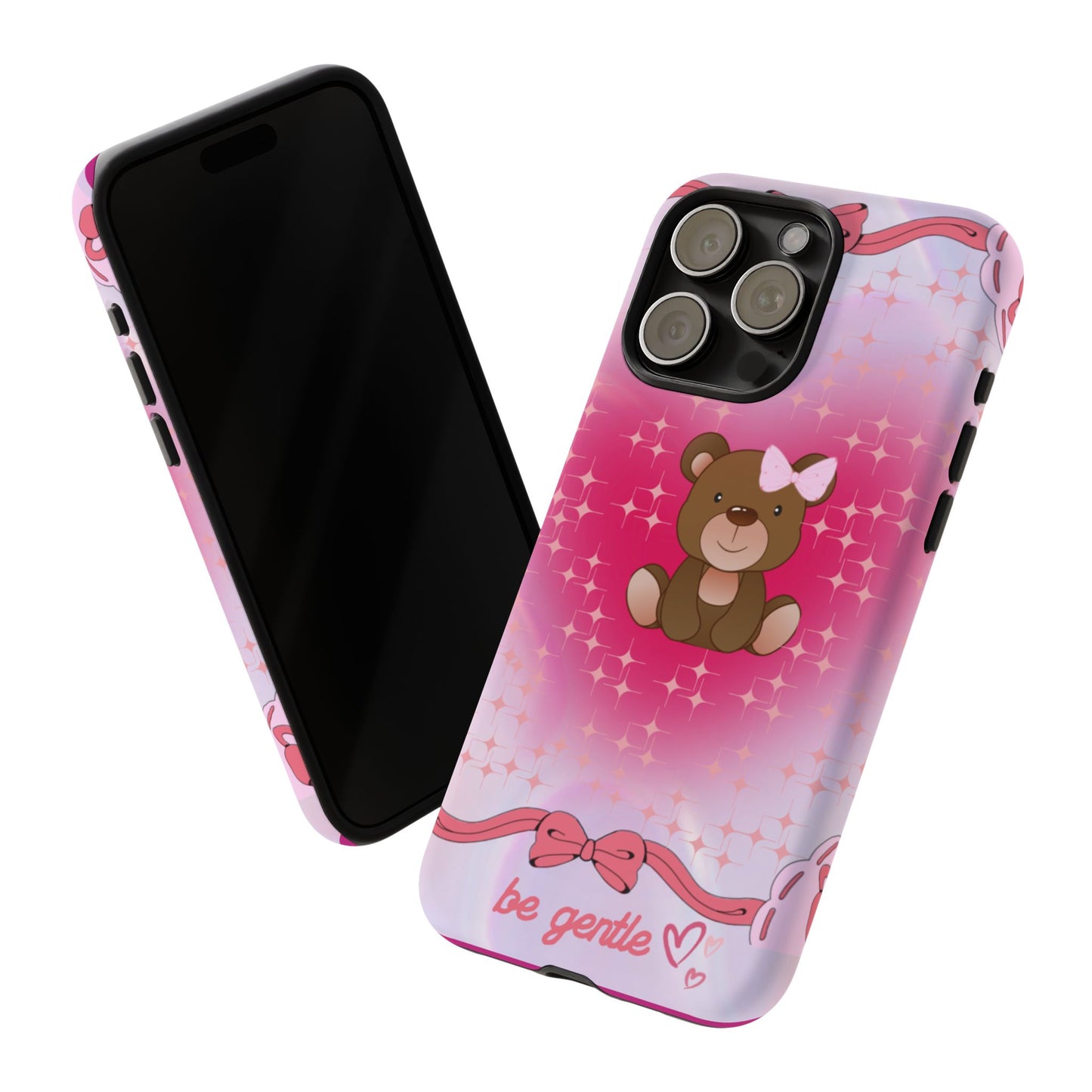 Cute Bear iPhone Case - 'Be Gentle' Design for Kids & Animal Lovers