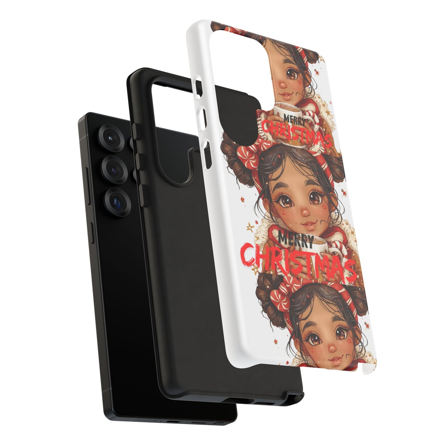 Christmas Girl Phone Case — "Merry Christmas" Cute Holiday Phone Cover