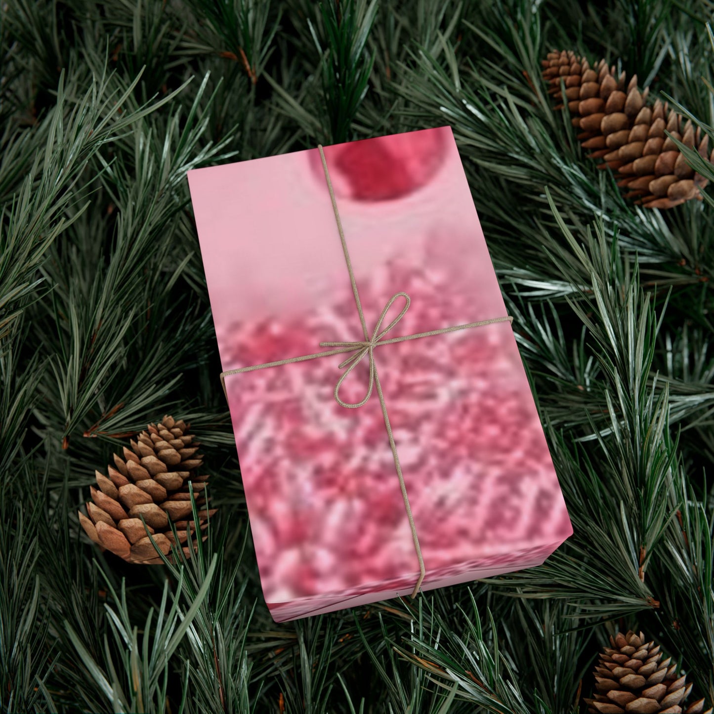 Gift Wrap Paper - Pink Bow & Ribbon Floral Pattern, Decorative Wrapping Sheet for Birthdays, Valentine’s Day, Anniversaries