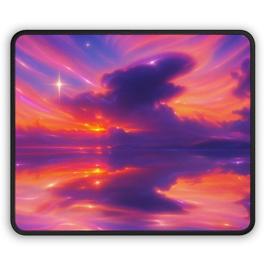 Vibrant Sunset Gaming Mouse Pad, Colorful Desk Accessory, Gamer Gift, Computer Mat, Video Game Decor