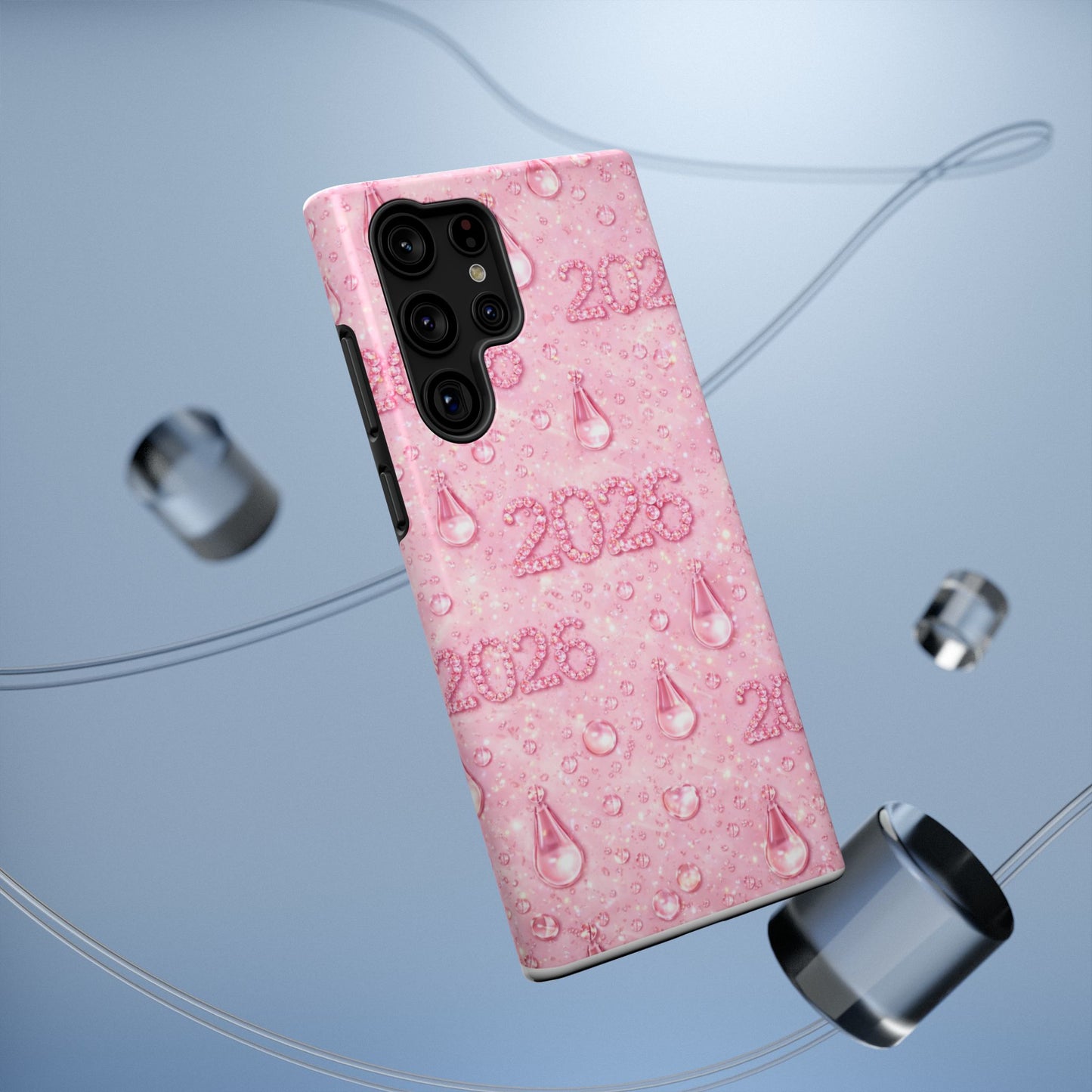 2026 Pink Waterdrop Phone Case — Impact-Resistant Protective Cover