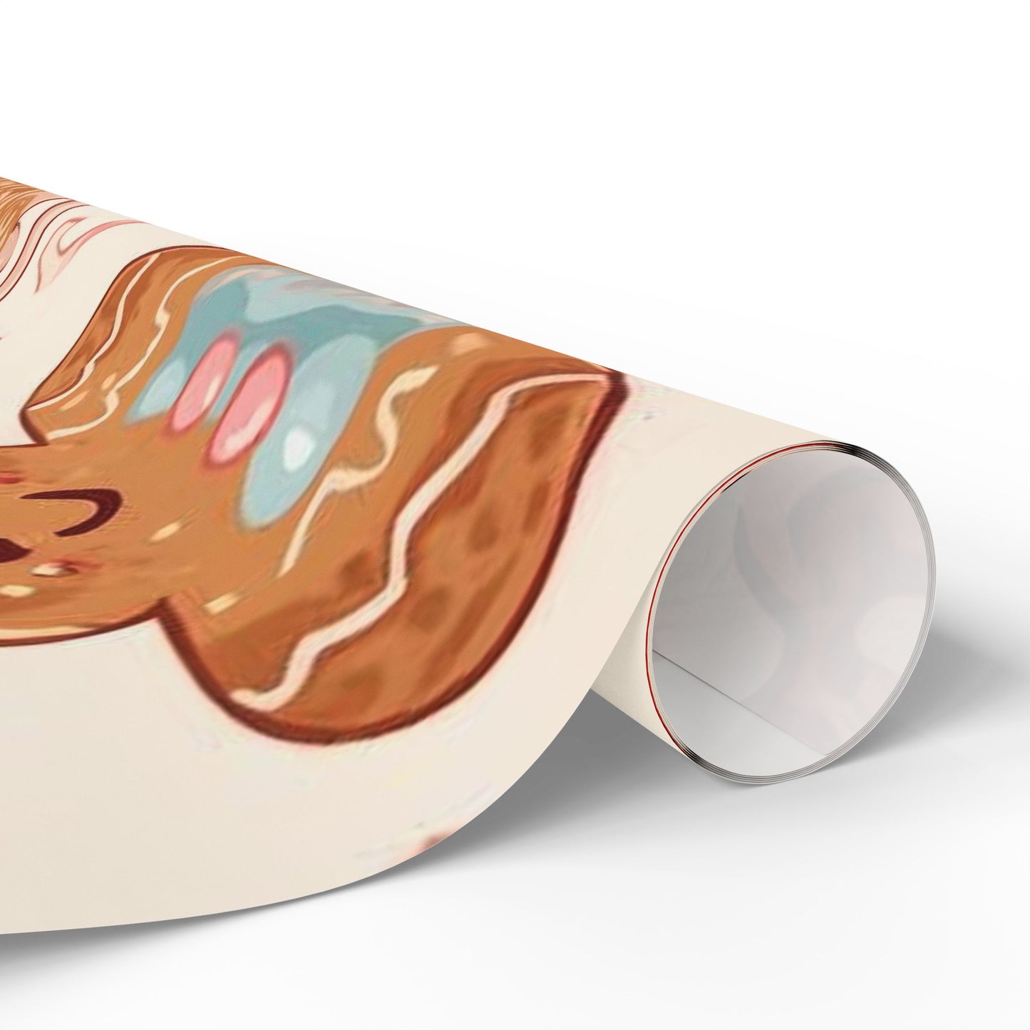 Holiday Gingerbread & Cocoa Wrapping Paper Roll — Cute Christmas Gift Wrap