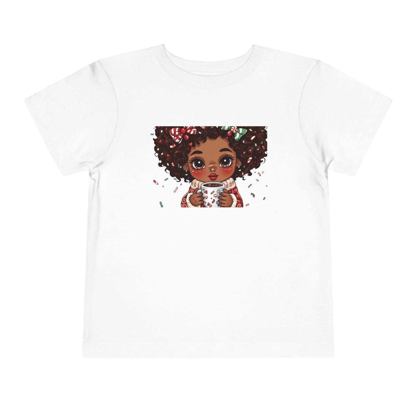 Toddler Tee — Cute Baby Girl Holding Cup Kids Shirt