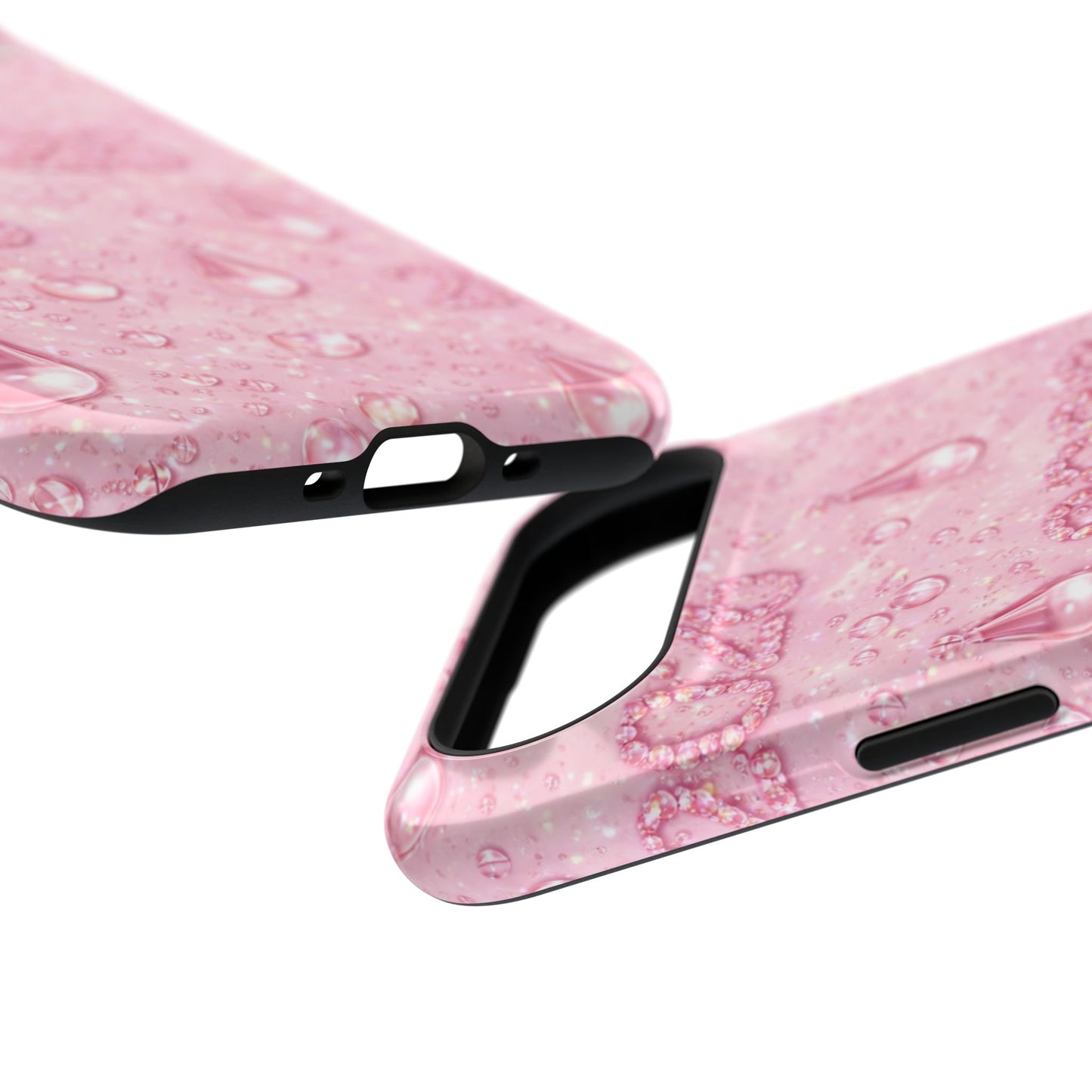 2026 Pink Waterdrop Phone Case — Impact-Resistant Protective Cover