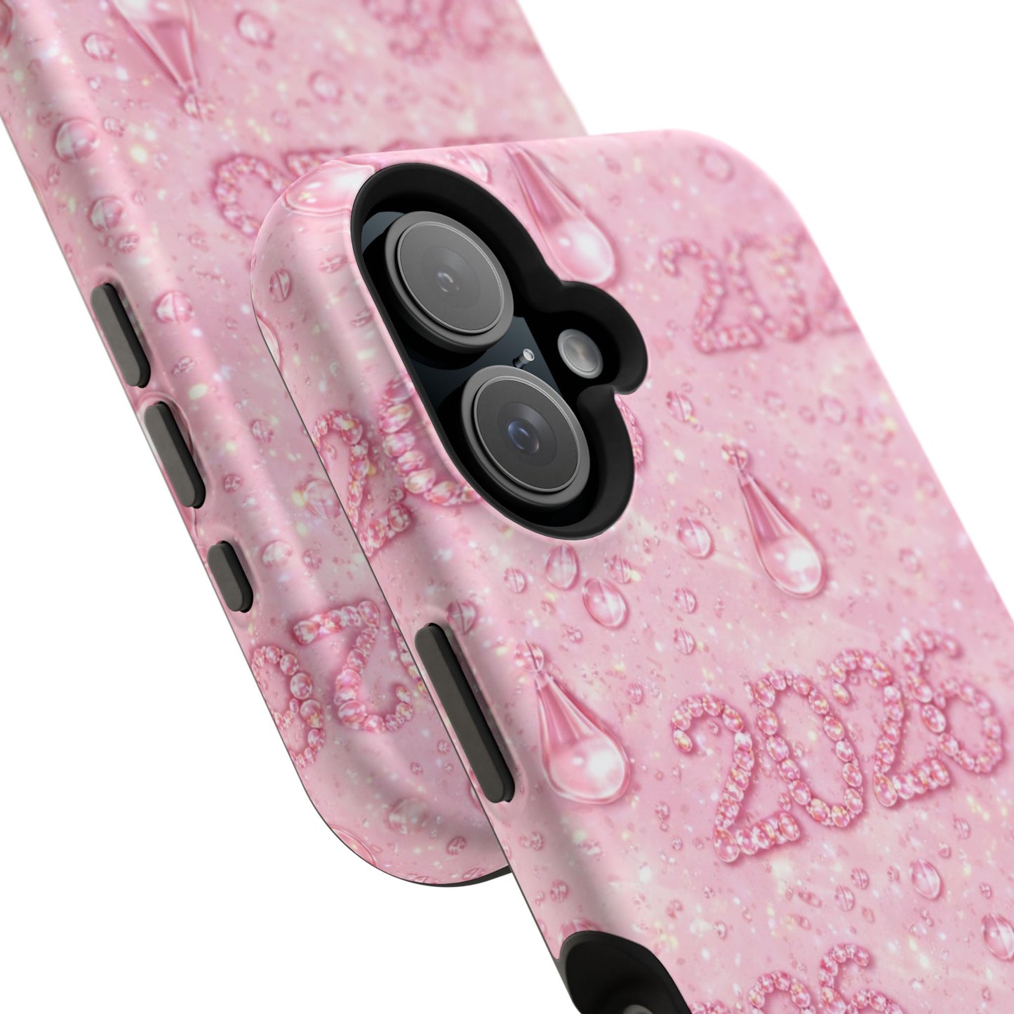 2026 Pink Waterdrop Phone Case — Impact-Resistant Protective Cover