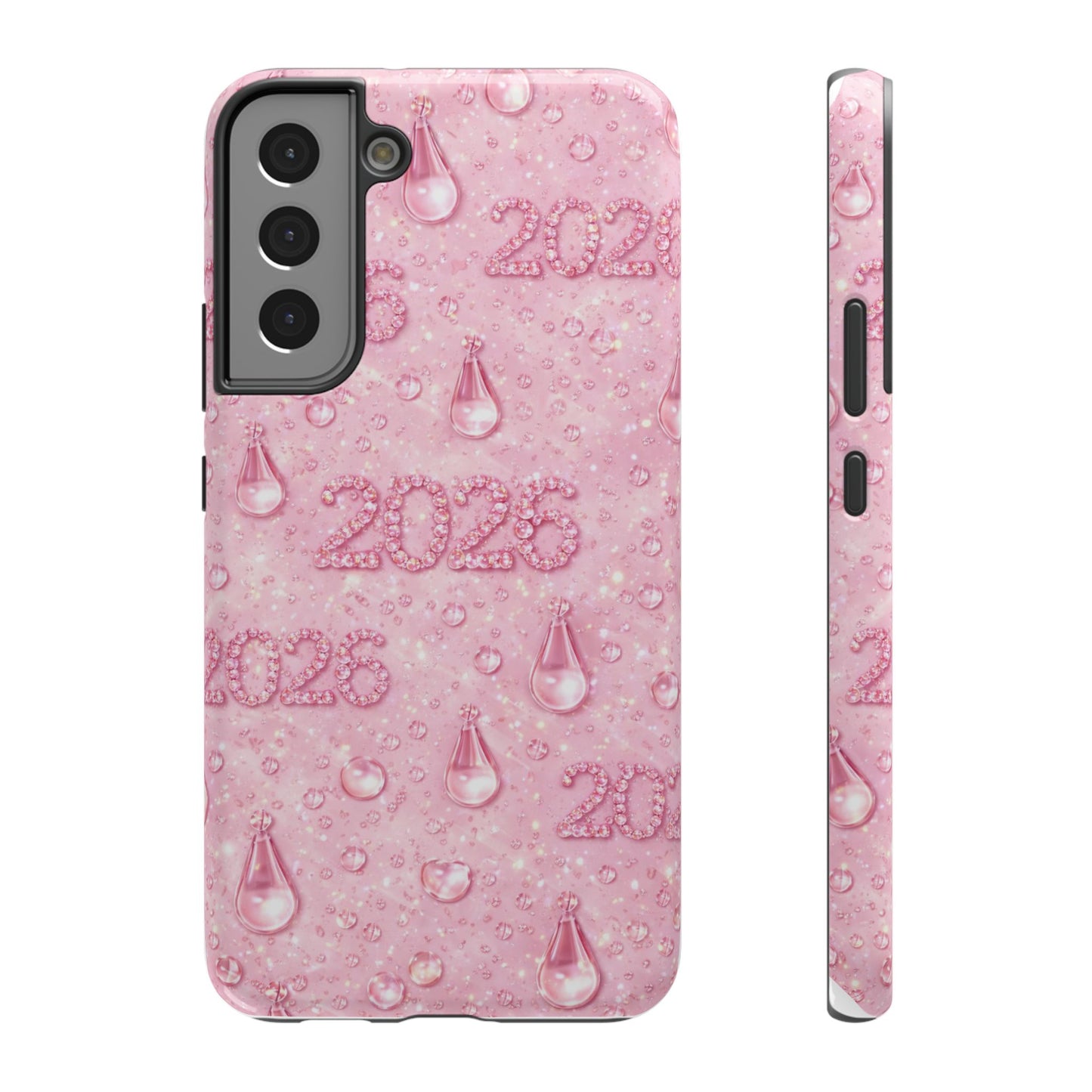 2026 Pink Waterdrop Phone Case — Impact-Resistant Protective Cover