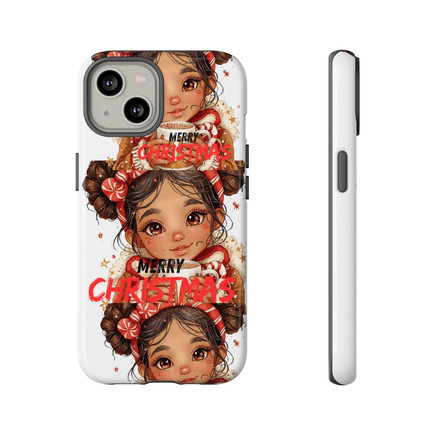 Christmas Girl Phone Case — "Merry Christmas" Cute Holiday Phone Cover