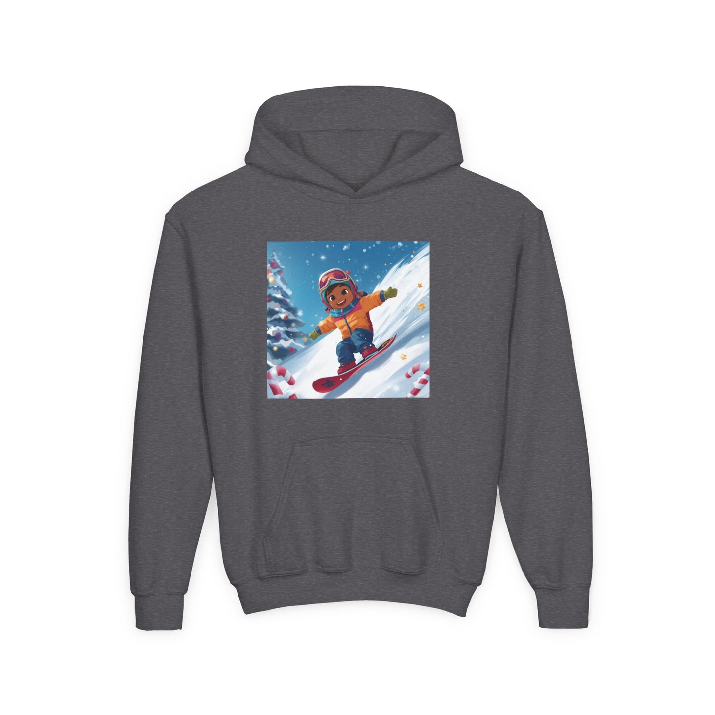 Kids Snowboarding Hoodie — Cute Winter Snow Kid Graphic Sweatshirt