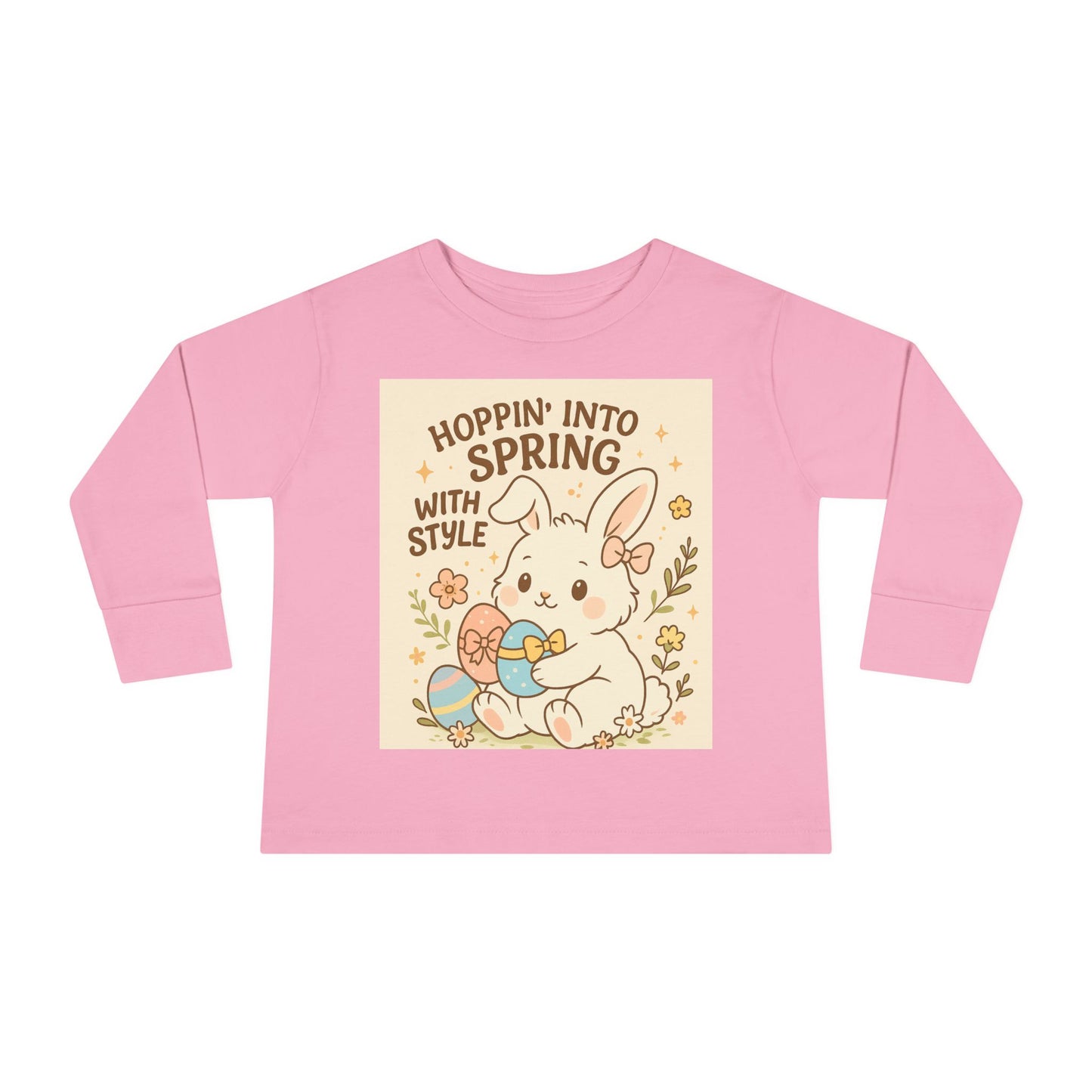 Toddler Long Sleeve Tee - Hoppin' Into Spring with Style