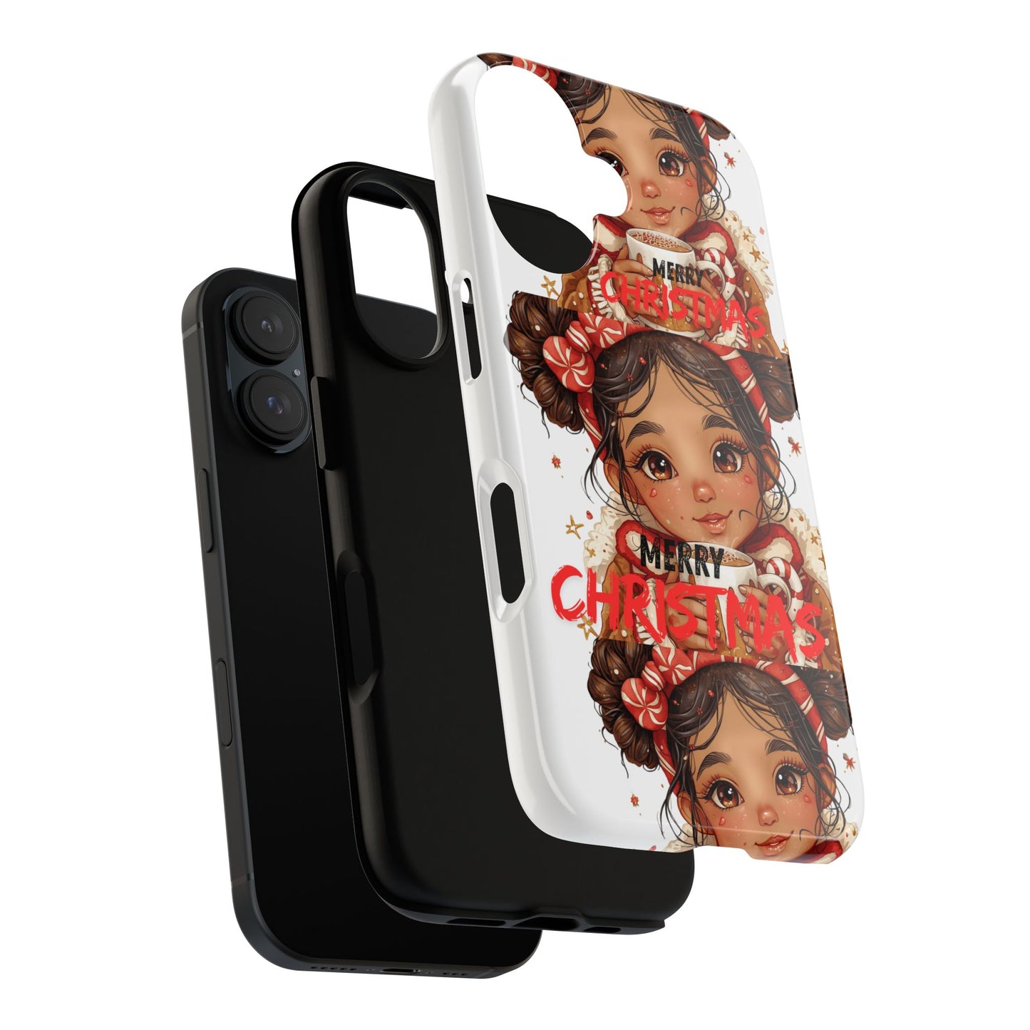 Christmas Girl Phone Case — "Merry Christmas" Cute Holiday Phone Cover