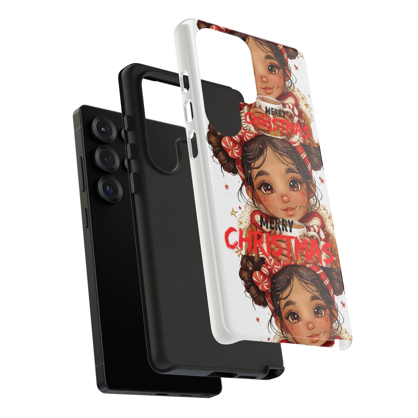 Christmas Girl Phone Case — "Merry Christmas" Cute Holiday Phone Cover