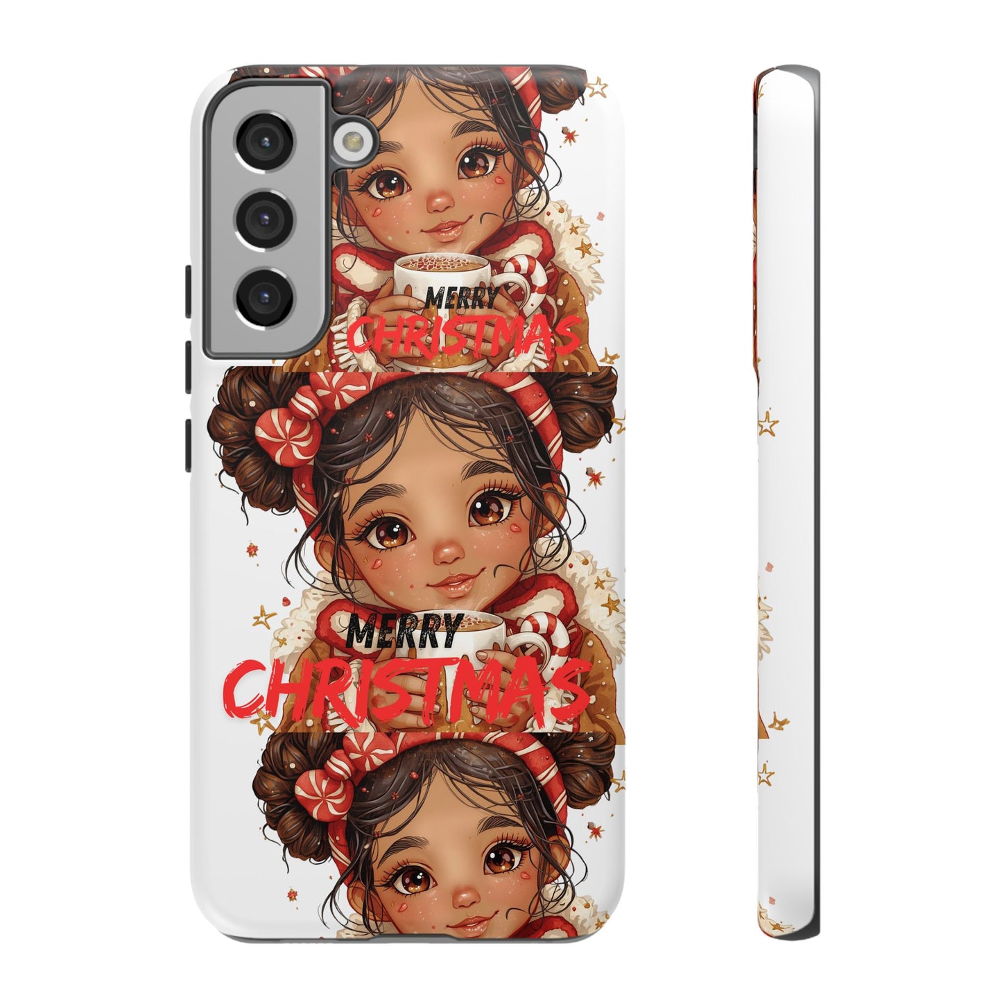 Christmas Girl Phone Case — "Merry Christmas" Cute Holiday Phone Cover