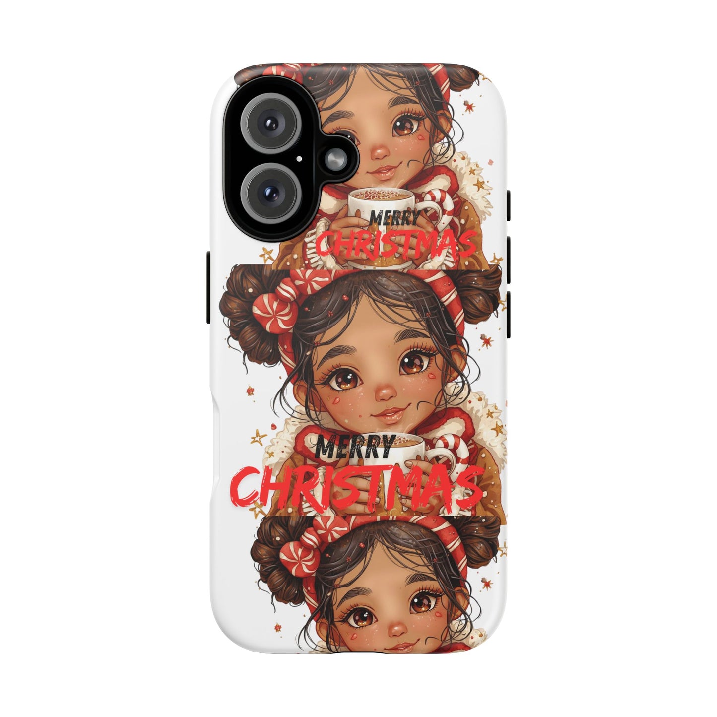 Christmas Girl Phone Case — "Merry Christmas" Cute Holiday Phone Cover