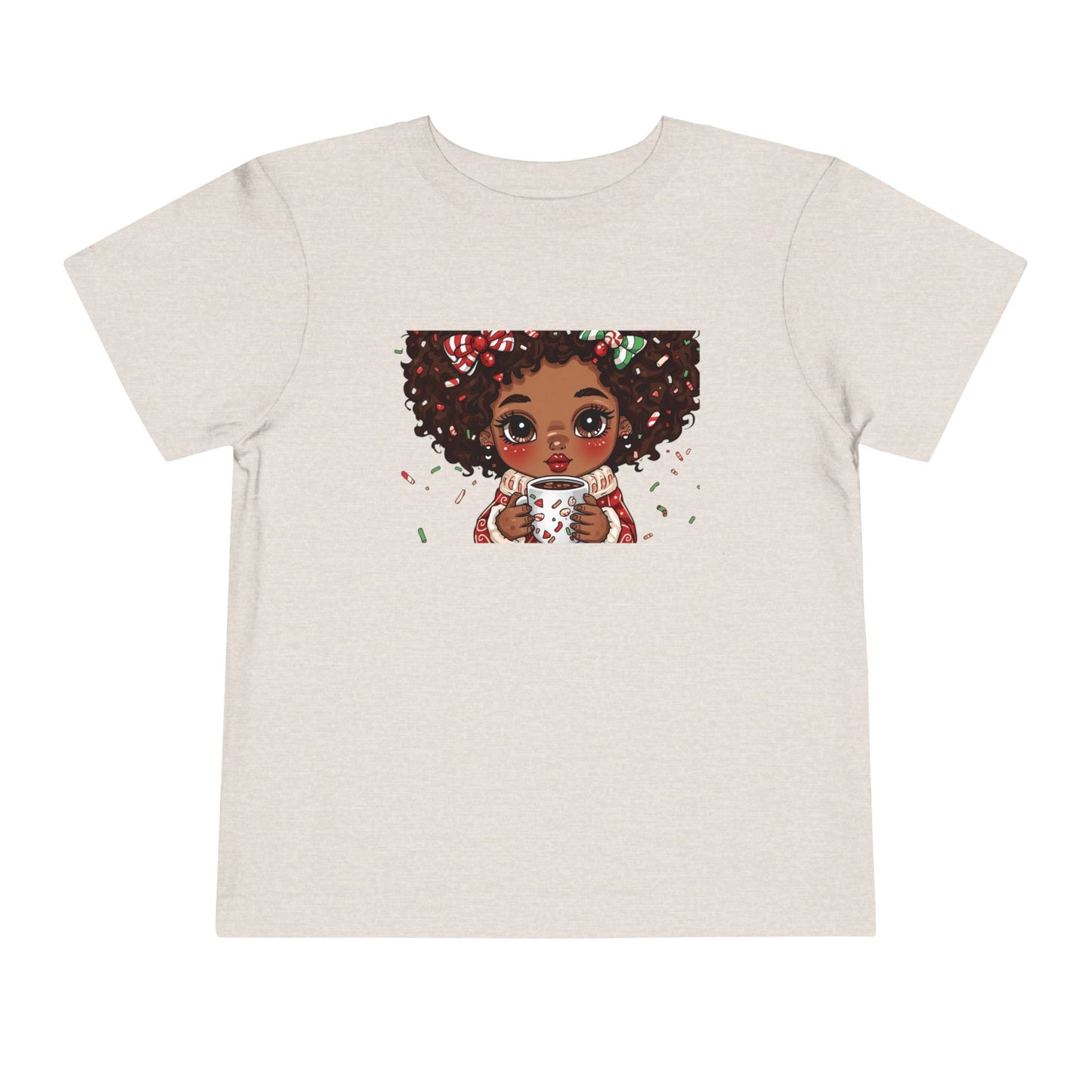 Toddler Tee — Cute Baby Girl Holding Cup Kids Shirt
