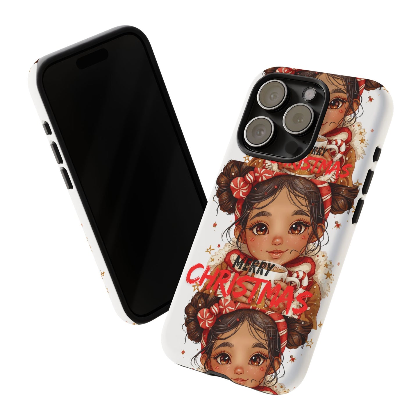 Christmas Girl Phone Case — "Merry Christmas" Cute Holiday Phone Cover