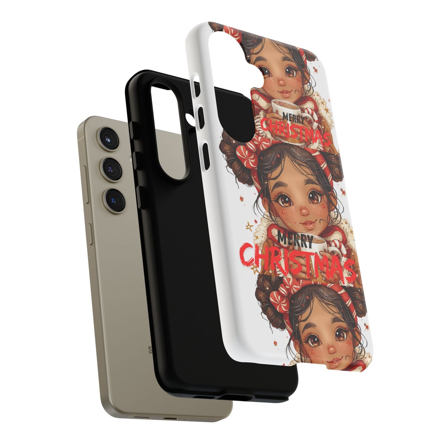 Christmas Girl Phone Case — "Merry Christmas" Cute Holiday Phone Cover