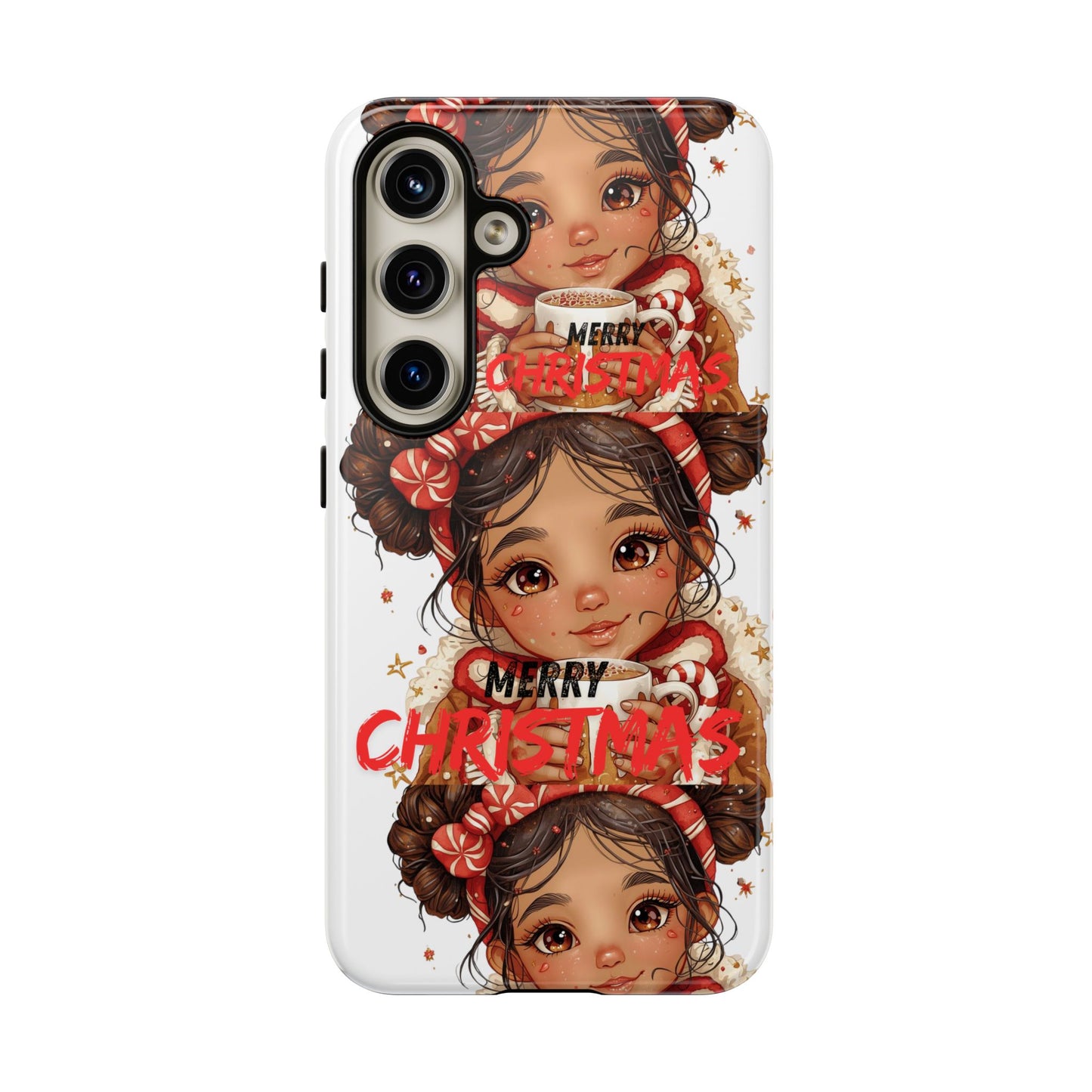 Christmas Girl Phone Case — "Merry Christmas" Cute Holiday Phone Cover