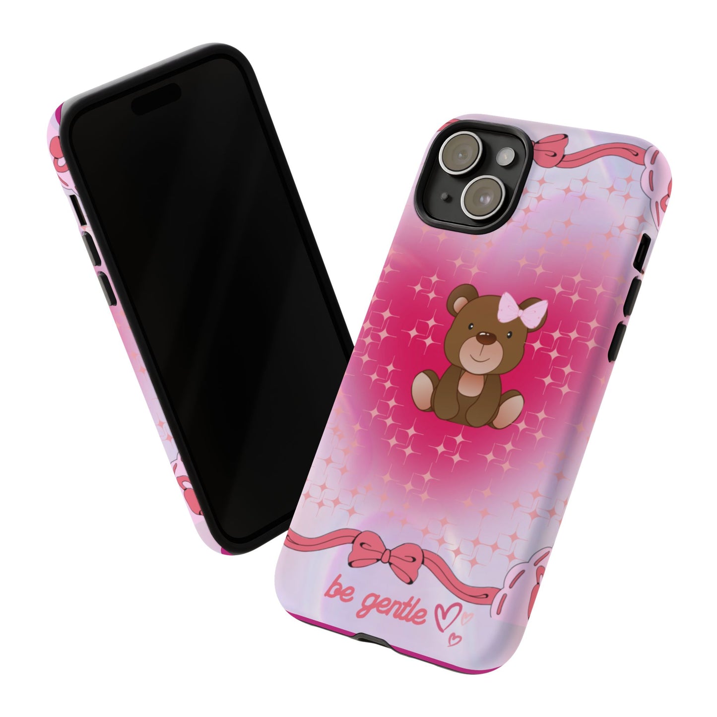 Cute Bear iPhone Case - 'Be Gentle' Design for Kids & Animal Lovers