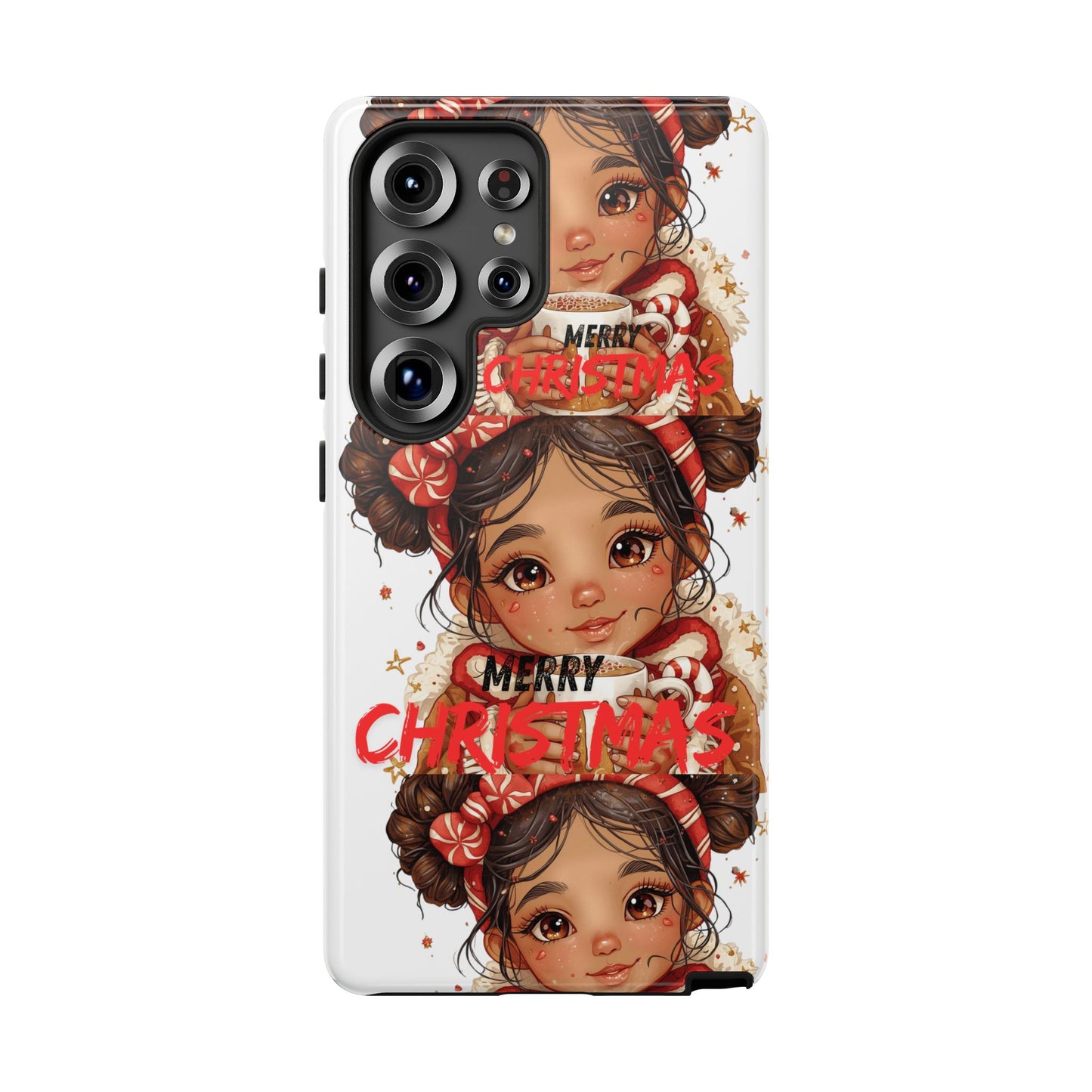 Christmas Girl Phone Case — "Merry Christmas" Cute Holiday Phone Cover