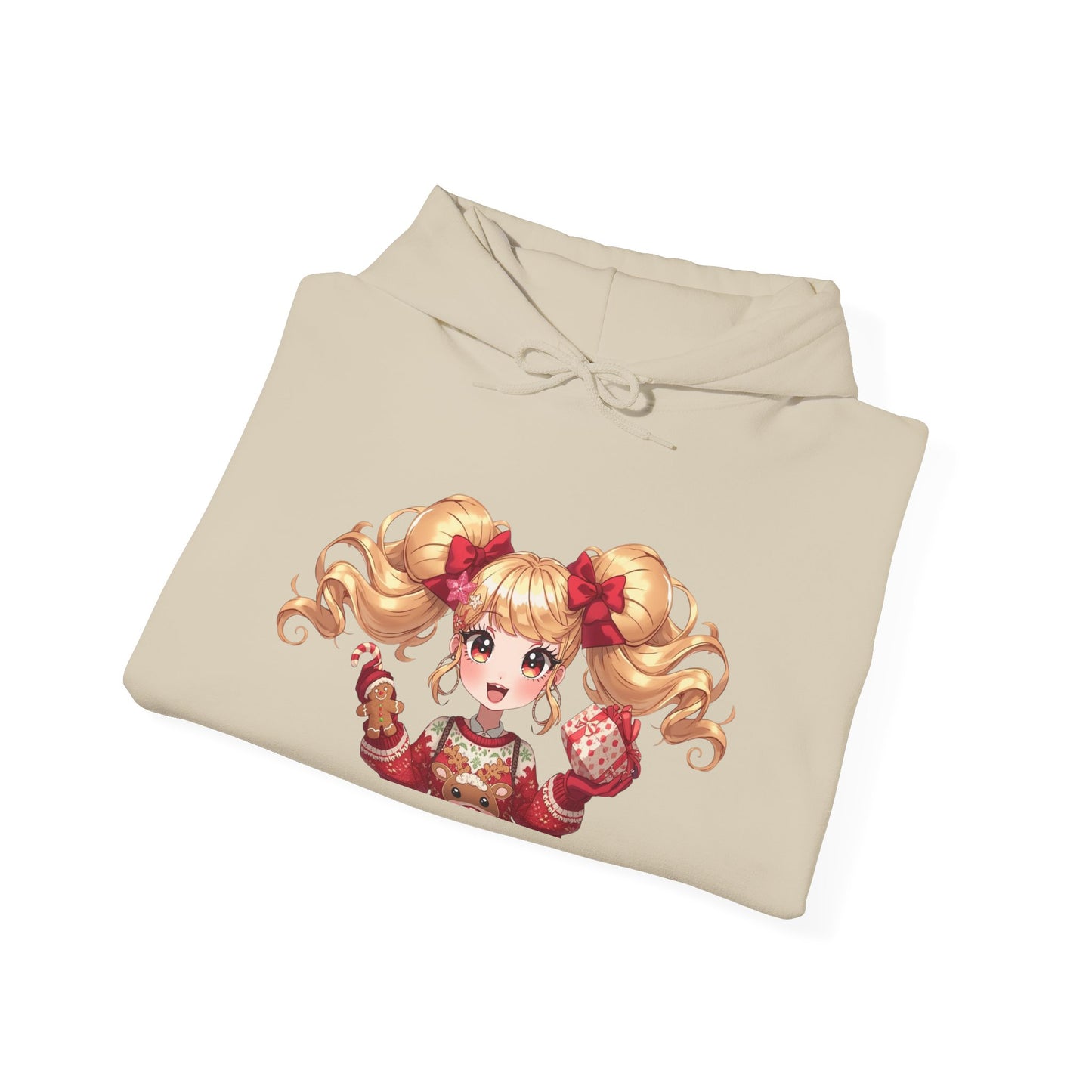 Cherie Kawaii Character Hoodie – Cute Anime Girl & Heart Bow Design