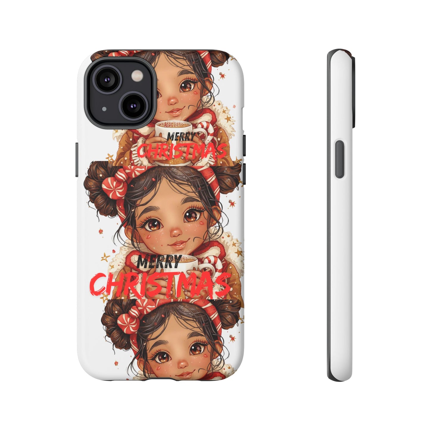 Christmas Girl Phone Case — "Merry Christmas" Cute Holiday Phone Cover