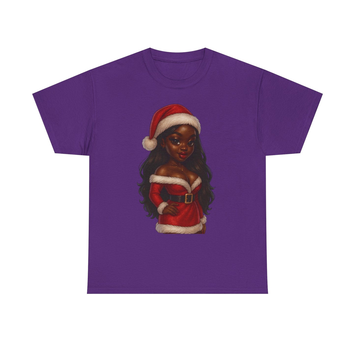 Santa Girl Christmas T‑Shirt — Festive Black Santa Claus Costume Tee
