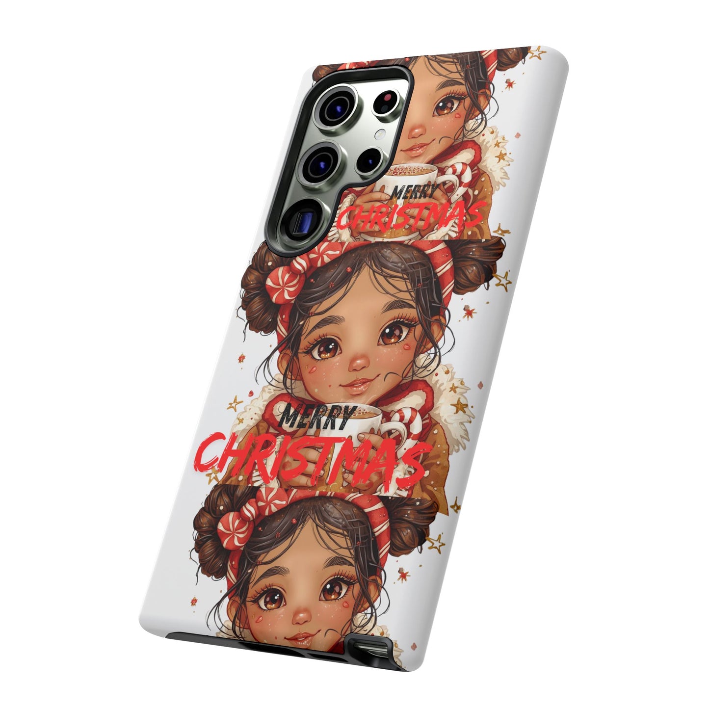 Christmas Girl Phone Case — "Merry Christmas" Cute Holiday Phone Cover