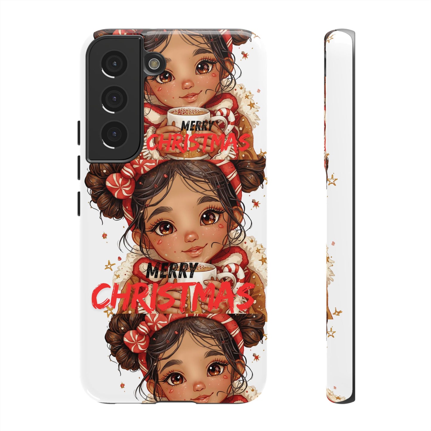 Christmas Girl Phone Case — "Merry Christmas" Cute Holiday Phone Cover