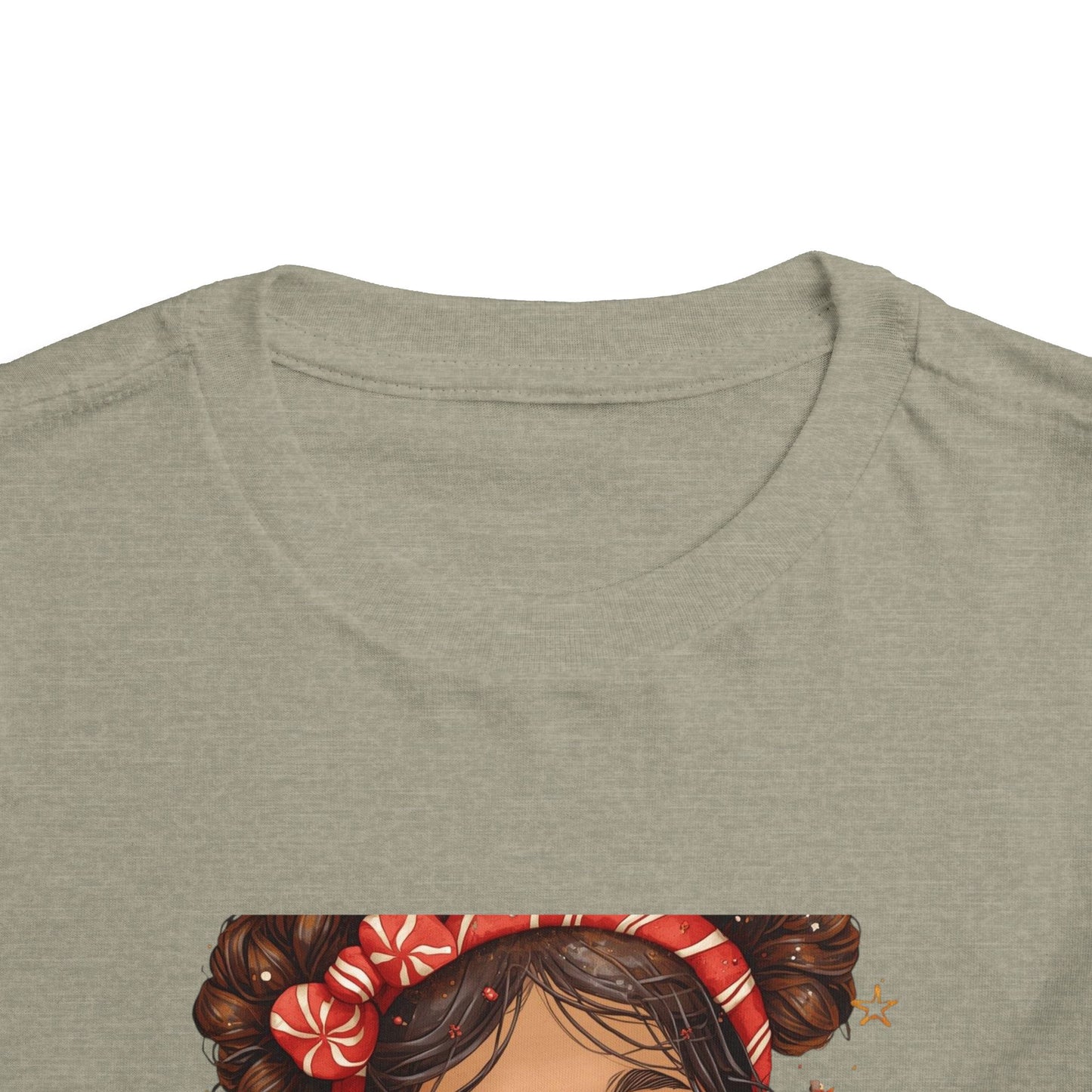 Toddler Tee — Cute Girl Holding Hot Cocoa Illustration (Holiday Cozy Kids Shirt)