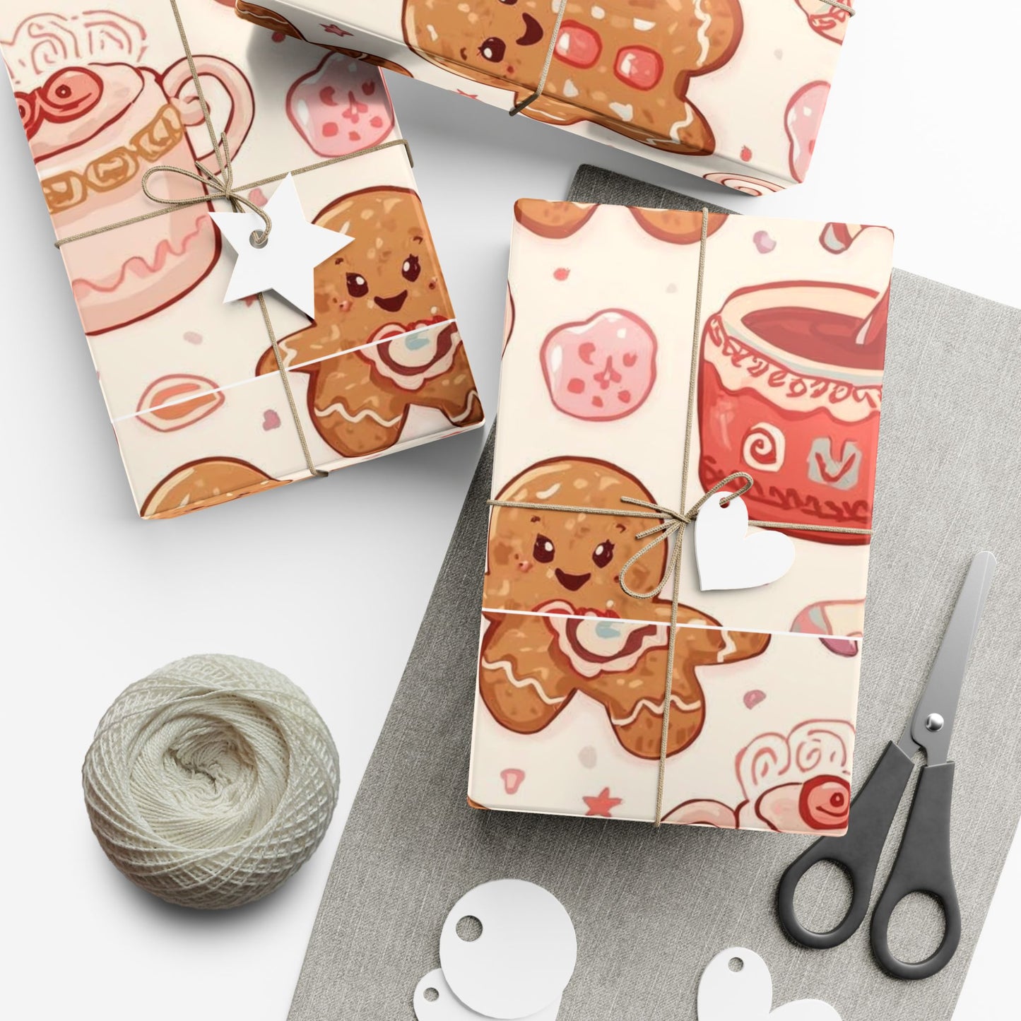 Wrapping Paper — Cute Gingerbread & Holiday Sweets Pattern
