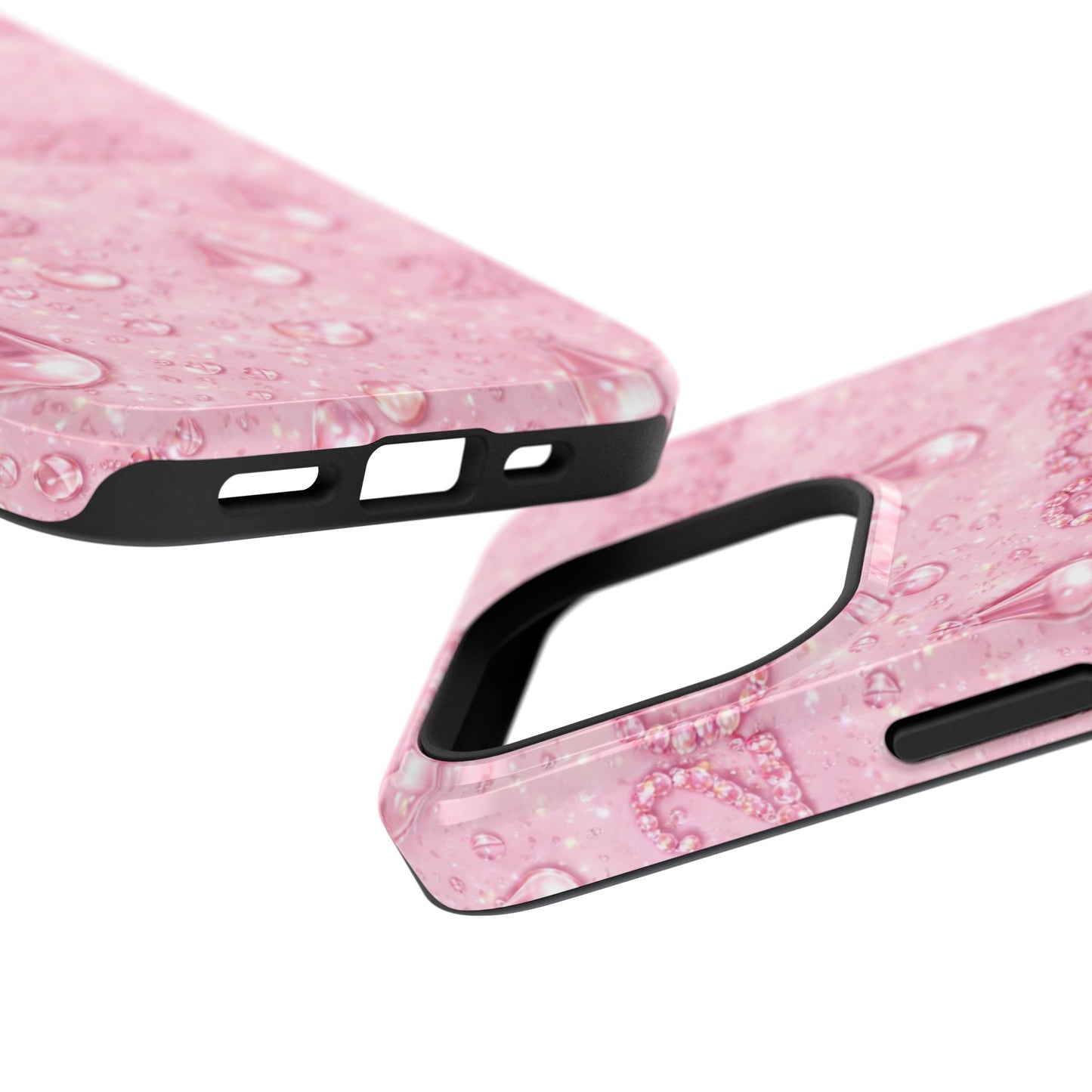 2026 Pink Waterdrop Phone Case — Impact-Resistant Protective Cover