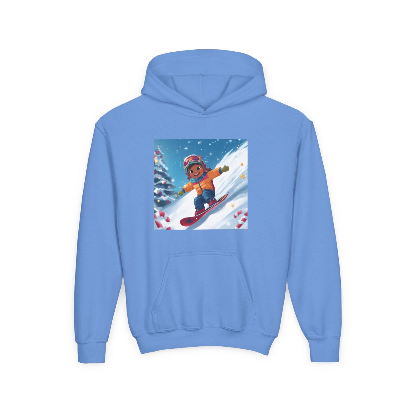 Kids Snowboarding Hoodie — Cute Winter Snow Kid Graphic Sweatshirt