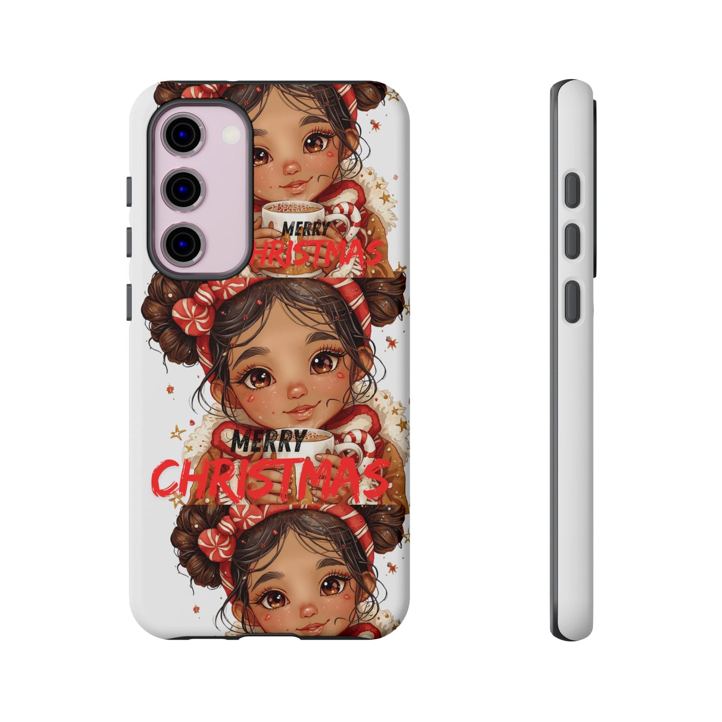 Christmas Girl Phone Case — "Merry Christmas" Cute Holiday Phone Cover