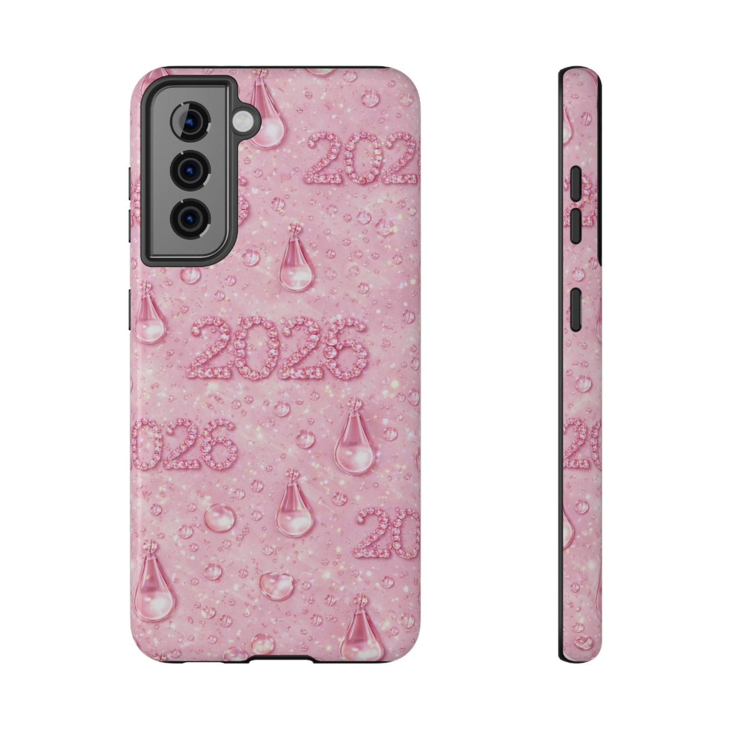 2026 Pink Waterdrop Phone Case — Impact-Resistant Protective Cover