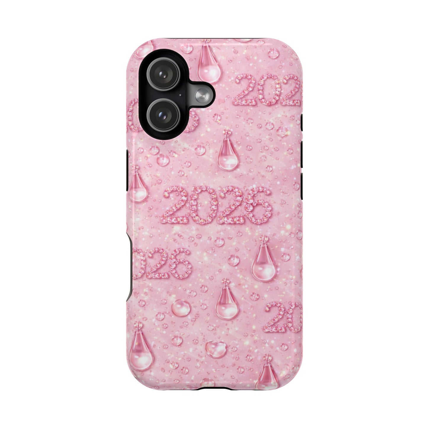 2026 Pink Waterdrop Phone Case — Impact-Resistant Protective Cover