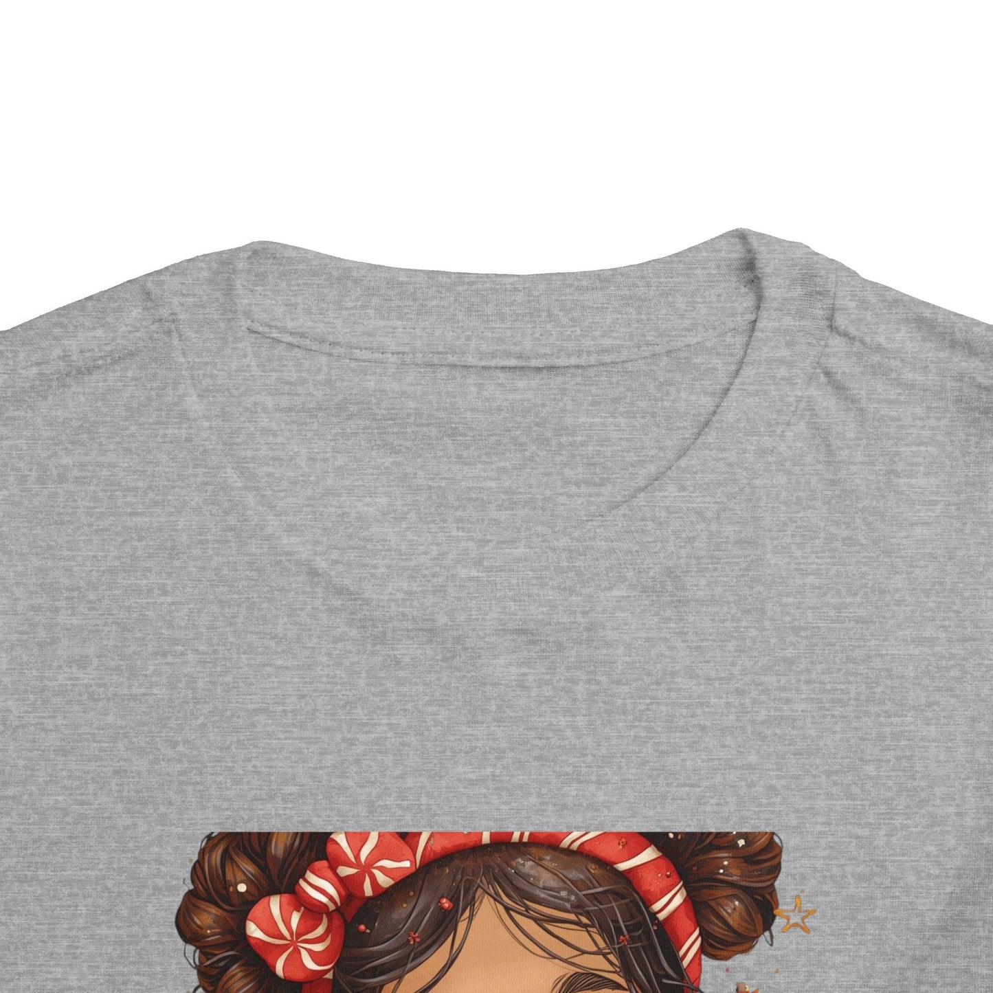 Toddler Tee — Cute Girl Holding Hot Cocoa Illustration (Holiday Cozy Kids Shirt)