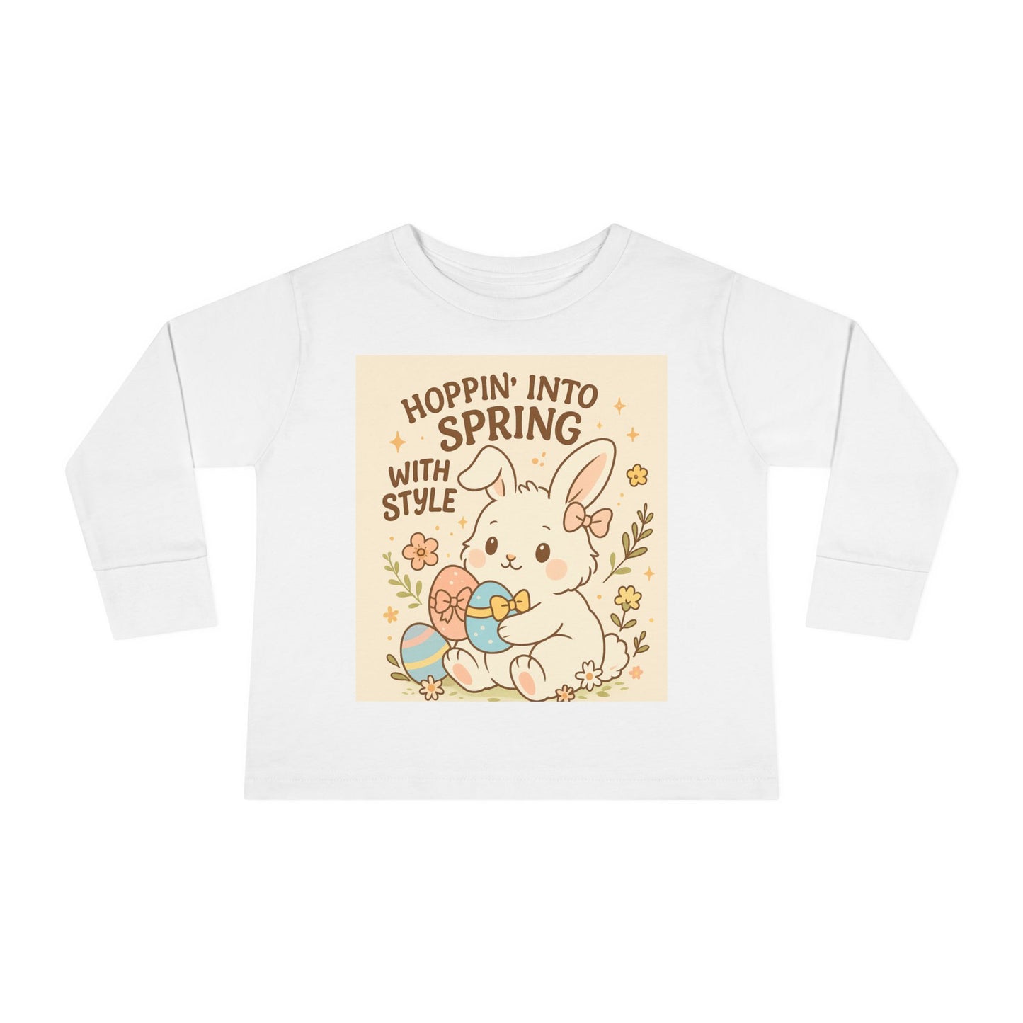 Toddler Long Sleeve Tee - Hoppin' Into Spring with Style