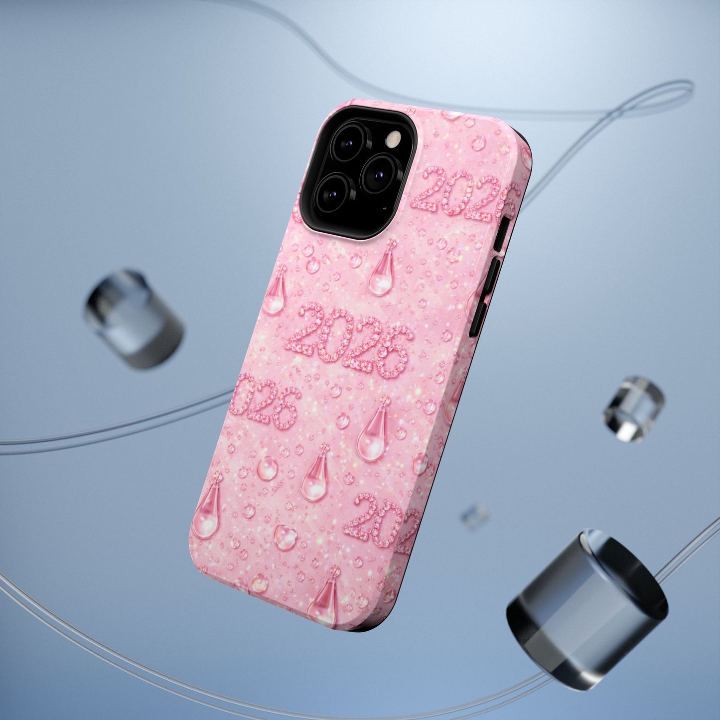 2026 Pink Waterdrop Phone Case — Impact-Resistant Protective Cover