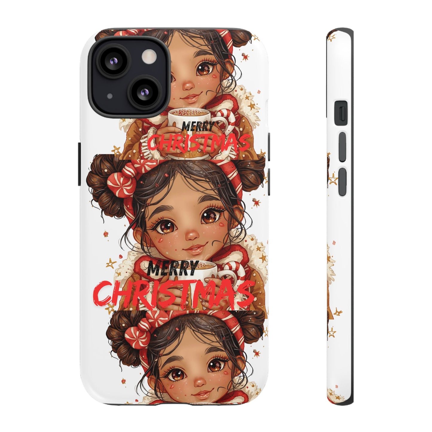 Christmas Girl Phone Case — "Merry Christmas" Cute Holiday Phone Cover