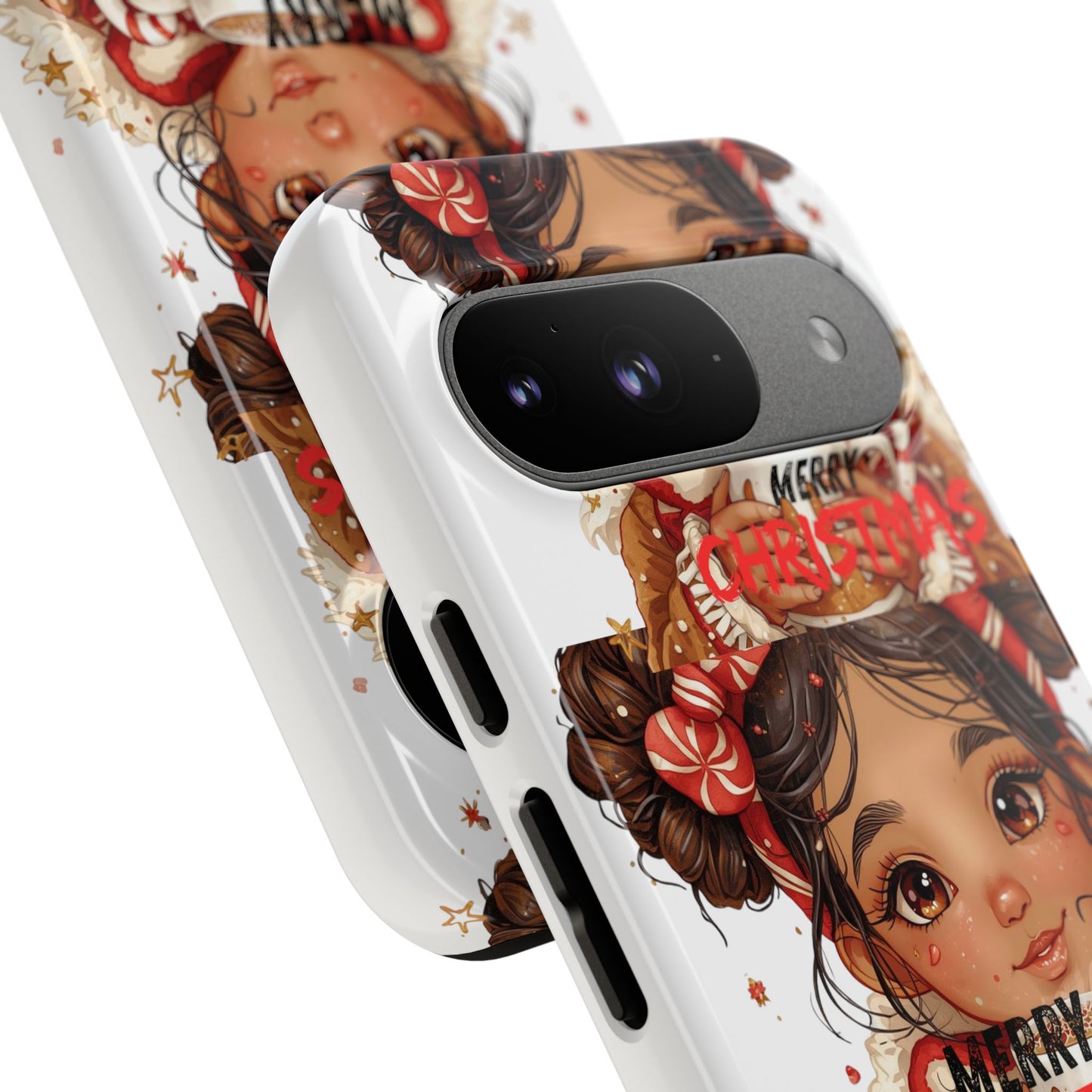 Christmas Girl Phone Case — "Merry Christmas" Cute Holiday Phone Cover
