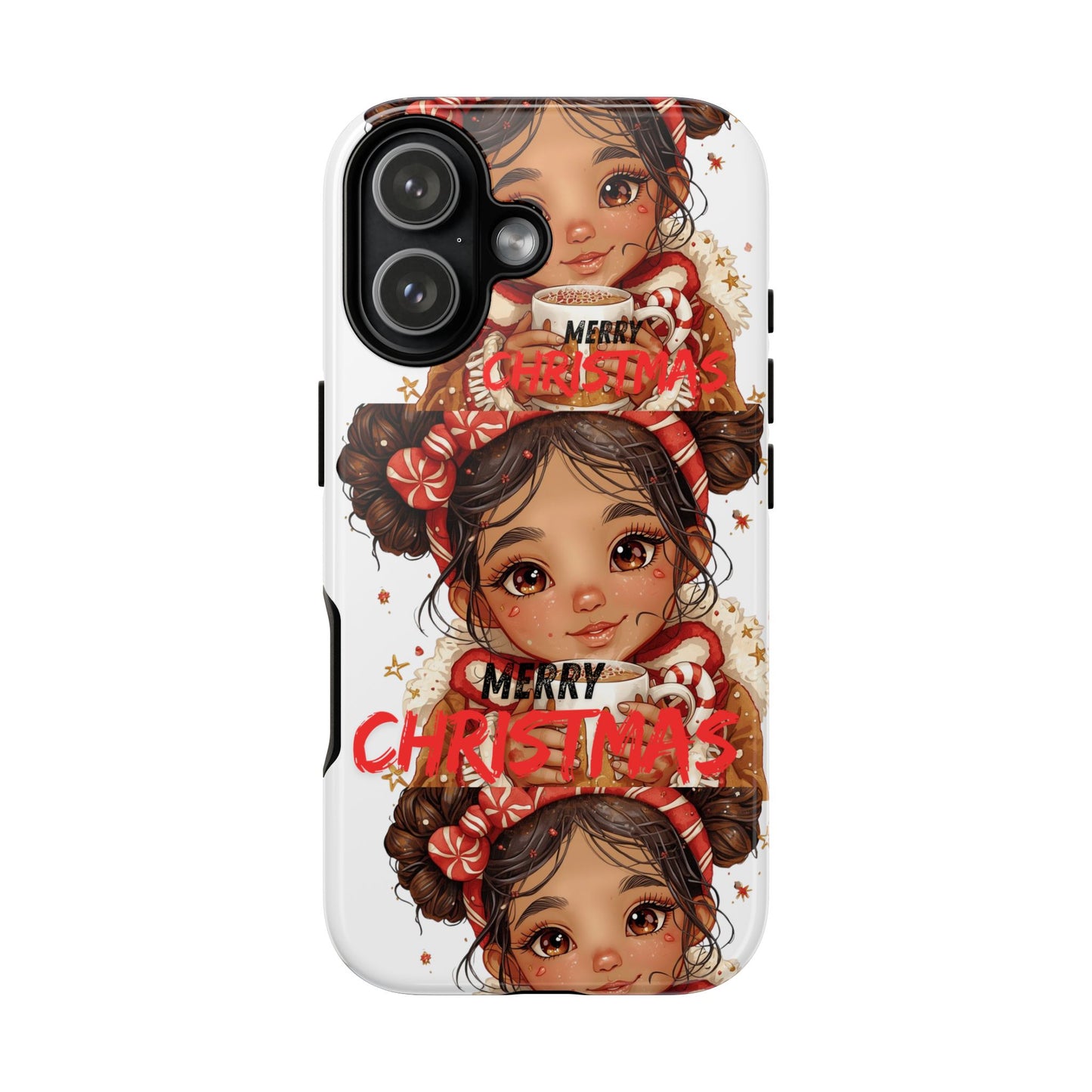 Christmas Girl Phone Case — "Merry Christmas" Cute Holiday Phone Cover