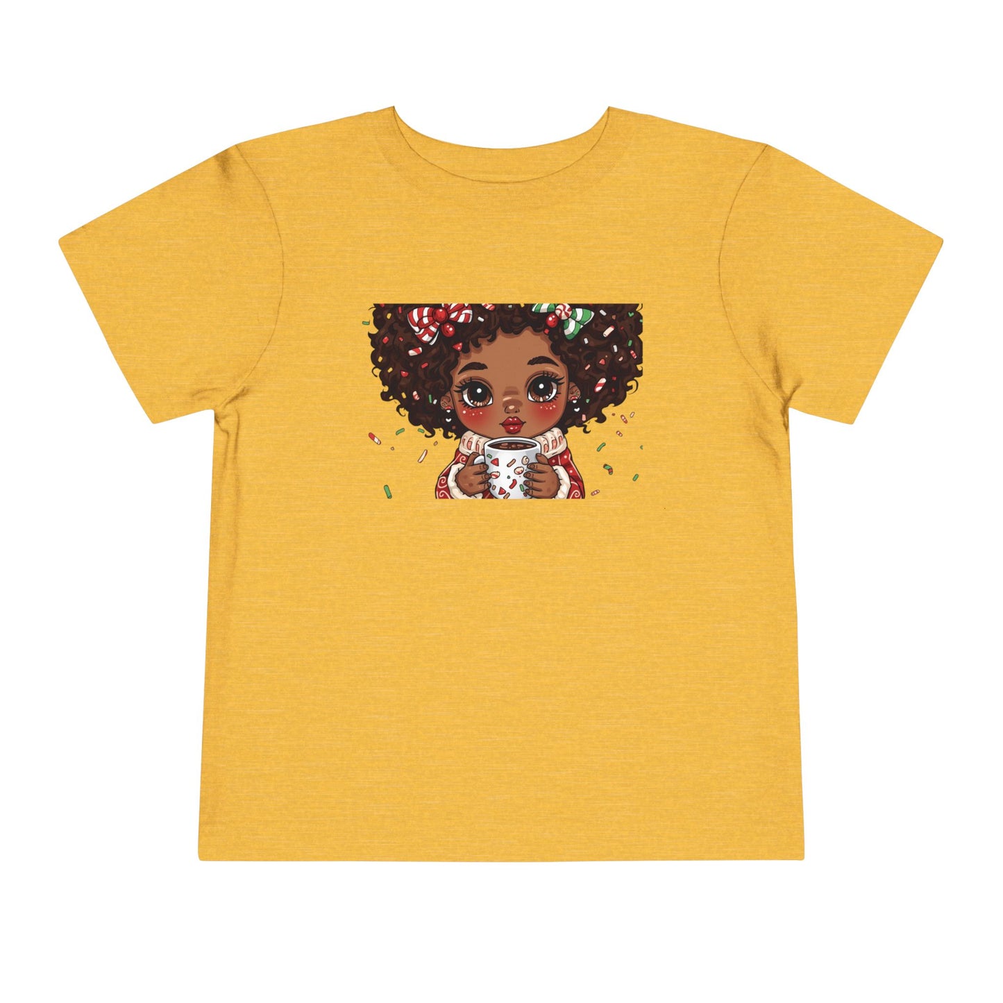 Toddler Tee — Cute Baby Girl Holding Cup Kids Shirt