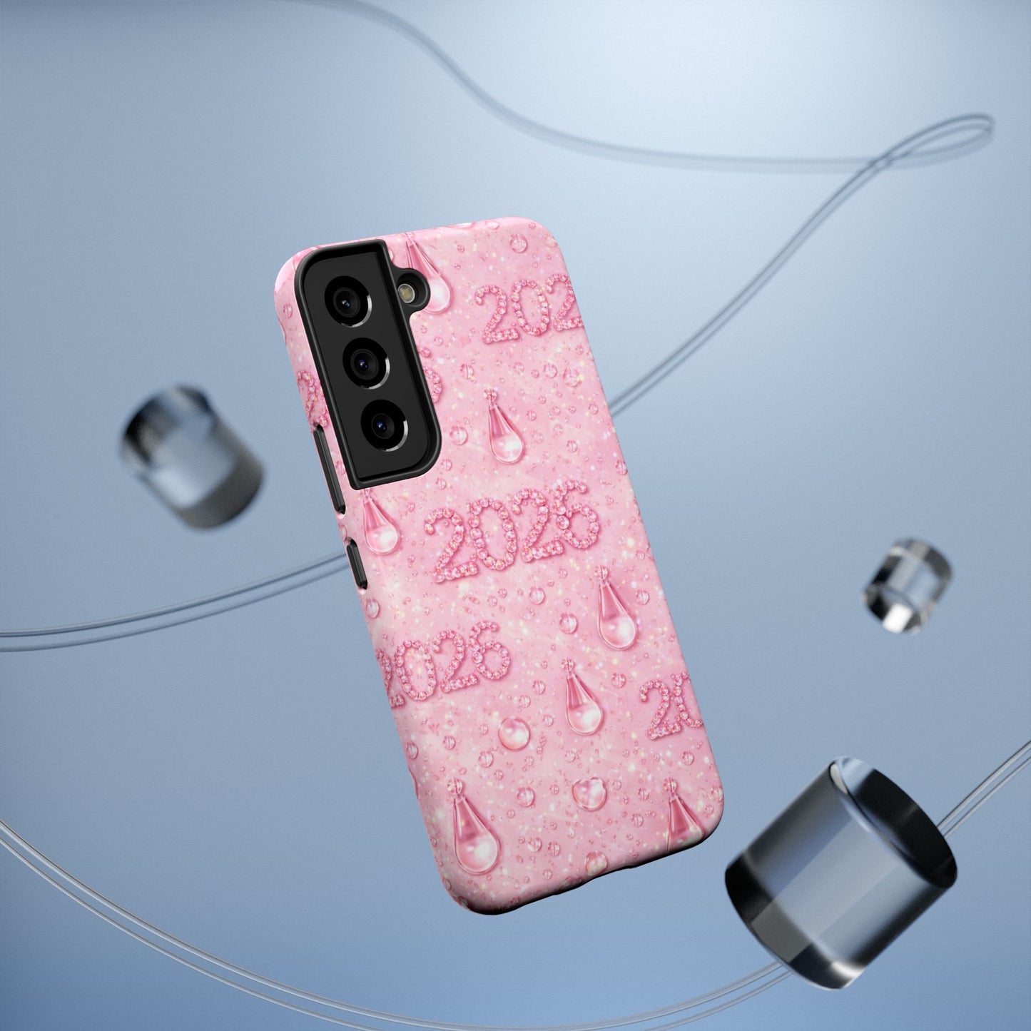 2026 Pink Waterdrop Phone Case — Impact-Resistant Protective Cover