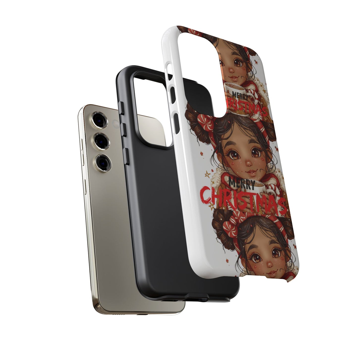 Christmas Girl Phone Case — "Merry Christmas" Cute Holiday Phone Cover