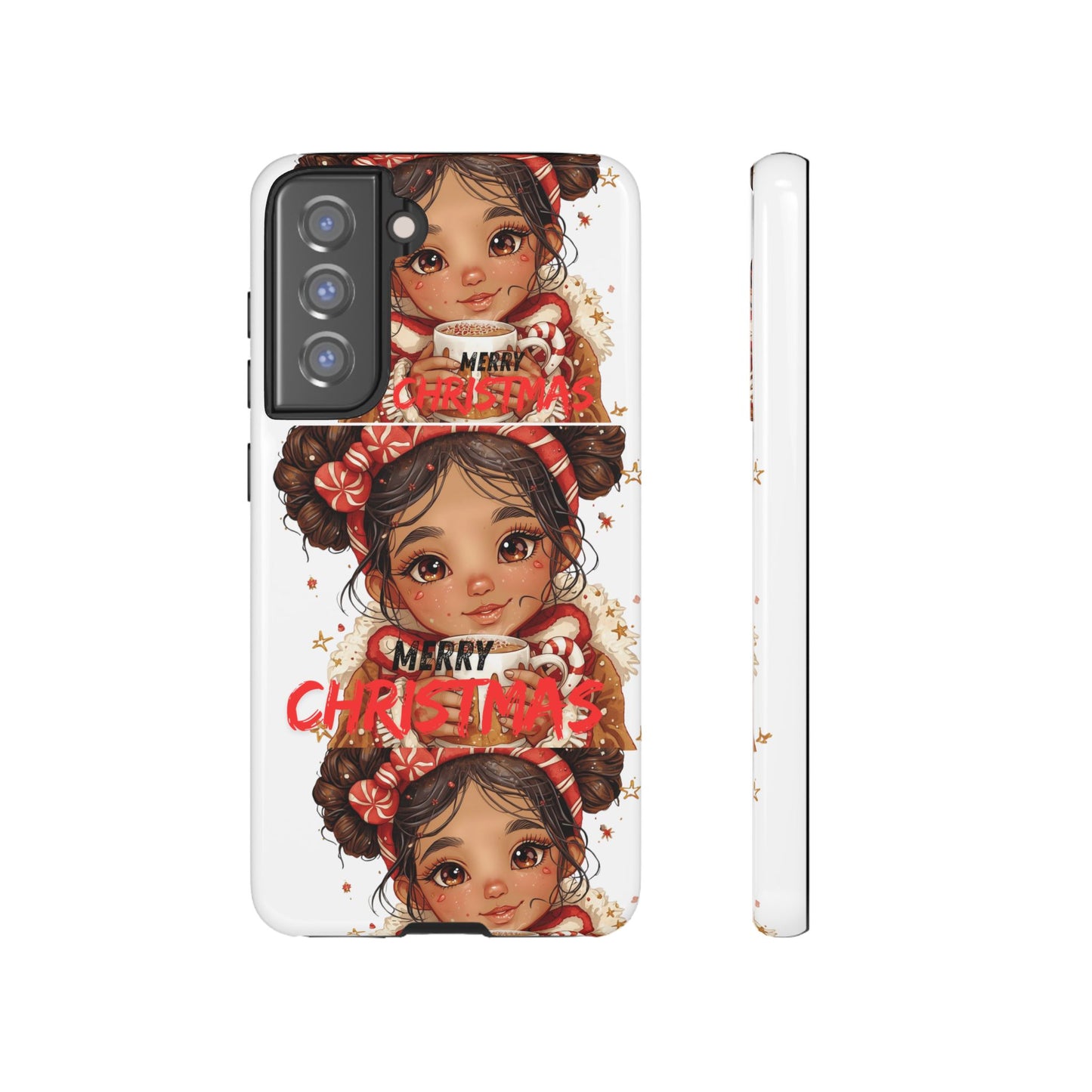 Christmas Girl Phone Case — "Merry Christmas" Cute Holiday Phone Cover