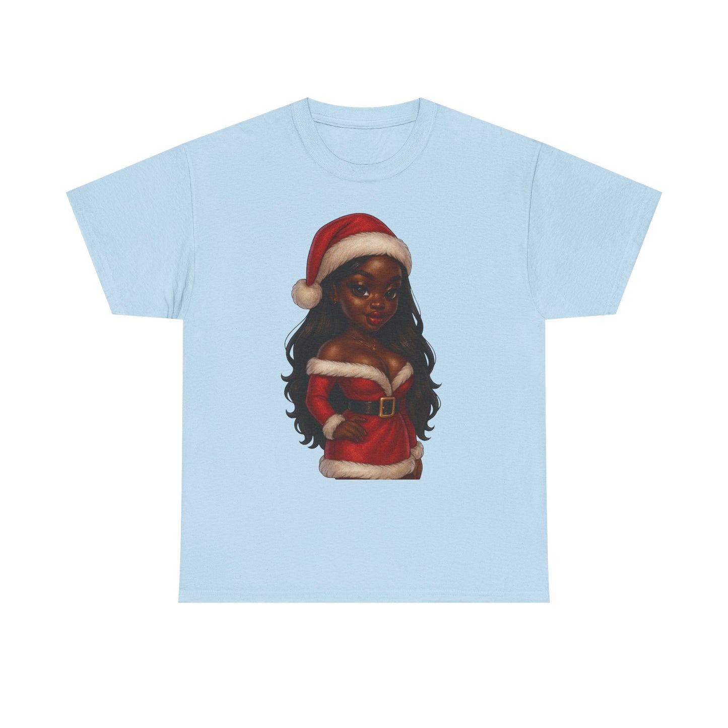Santa Girl Christmas T‑Shirt — Festive Black Santa Claus Costume Tee