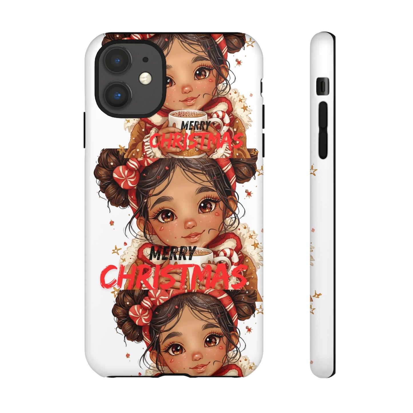 Christmas Girl Phone Case — "Merry Christmas" Cute Holiday Phone Cover
