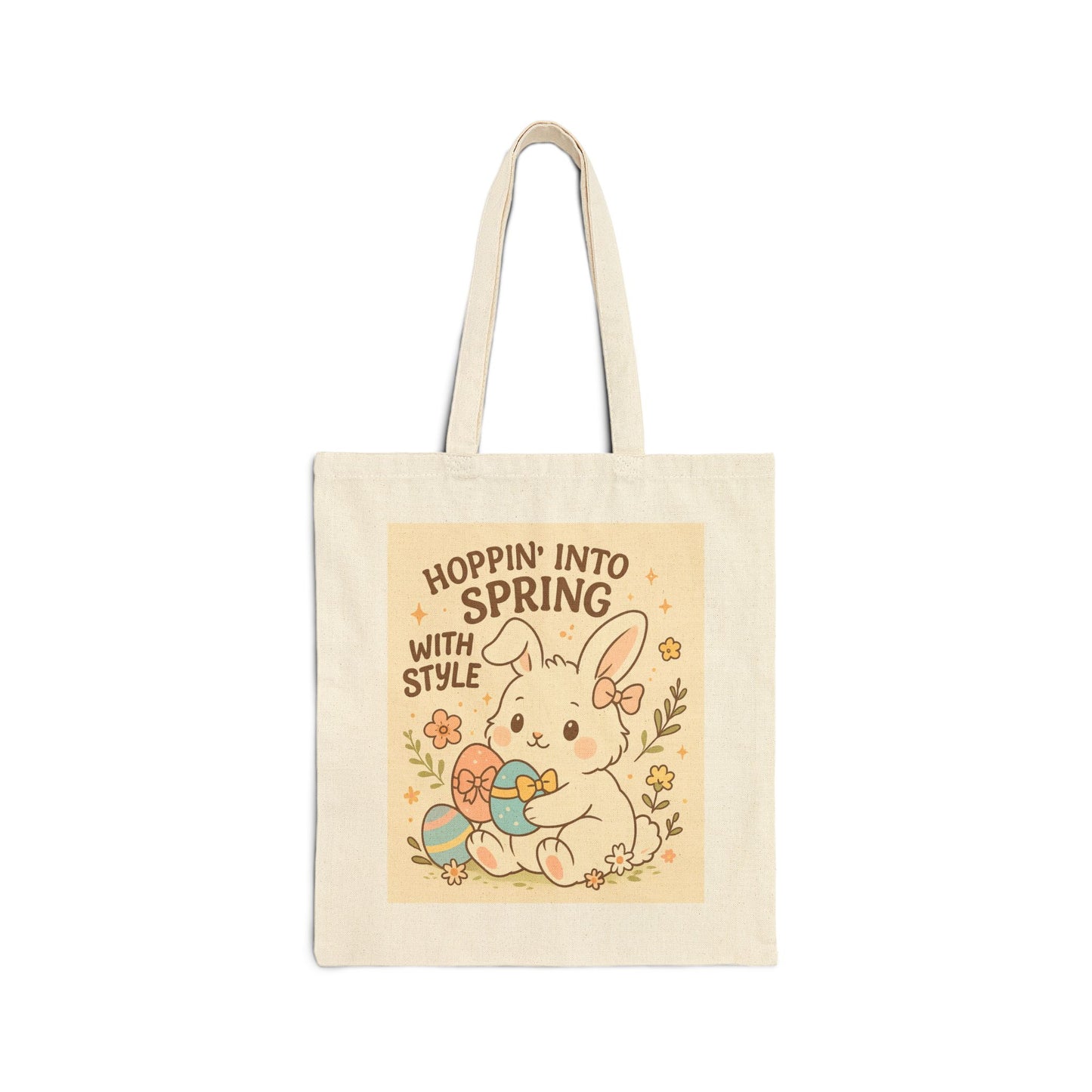 Cute Spring Bunny Tote Bag - 'Hoppin’ Into Spring with Style'