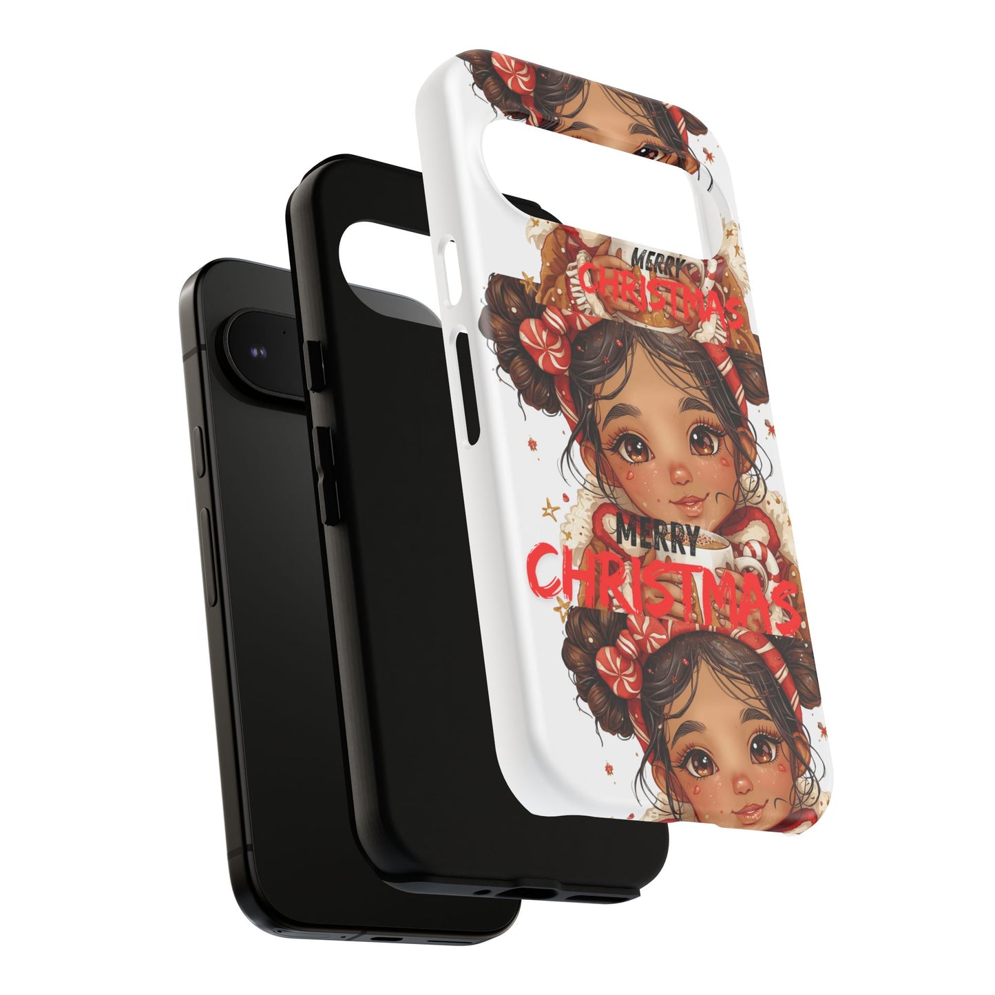Christmas Girl Phone Case — "Merry Christmas" Cute Holiday Phone Cover