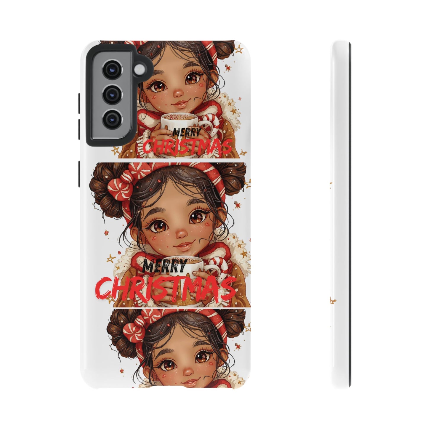 Christmas Girl Phone Case — "Merry Christmas" Cute Holiday Phone Cover